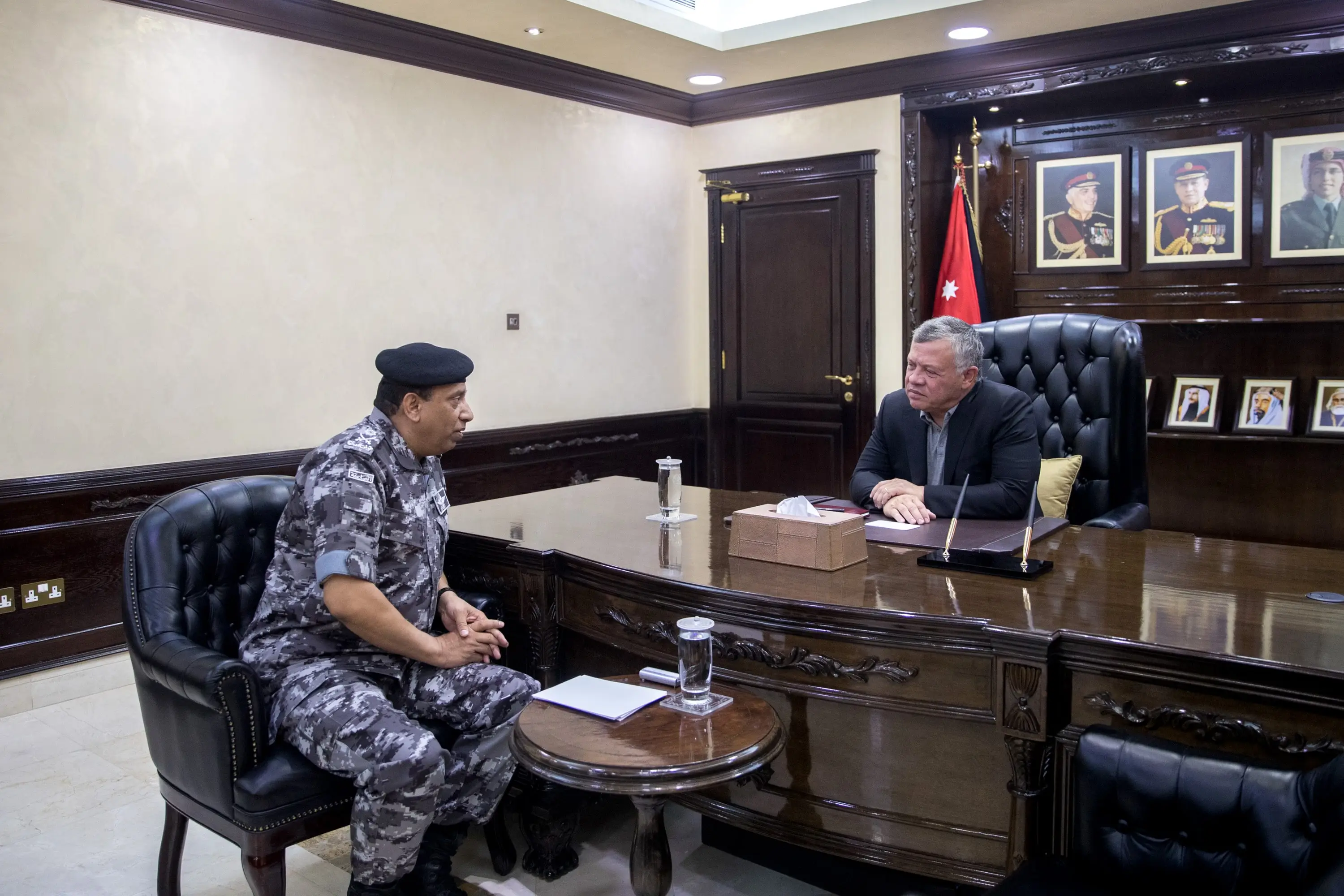 King visits gendarmerie directorate