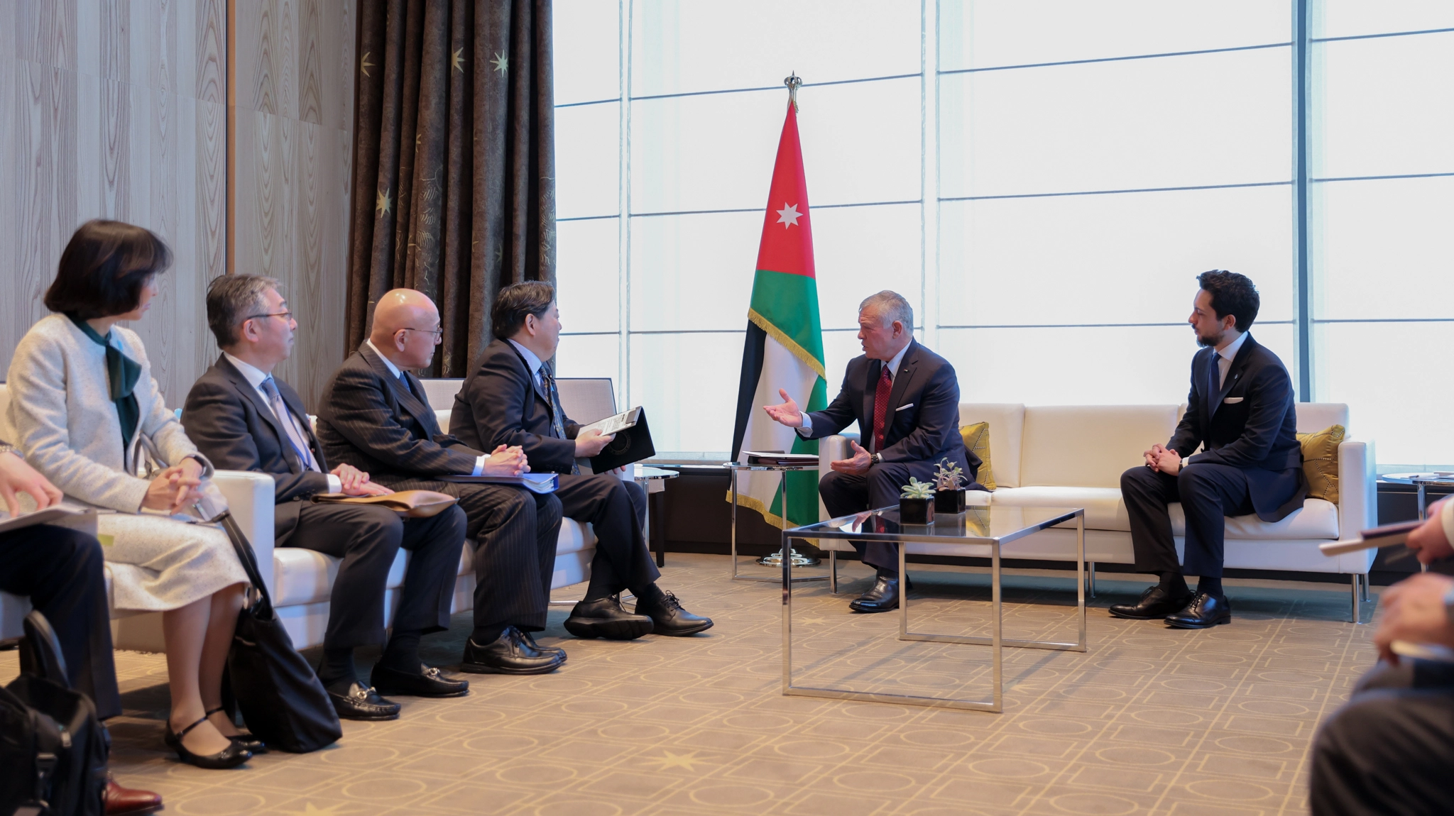 King meets Japan foreign, defence ministers