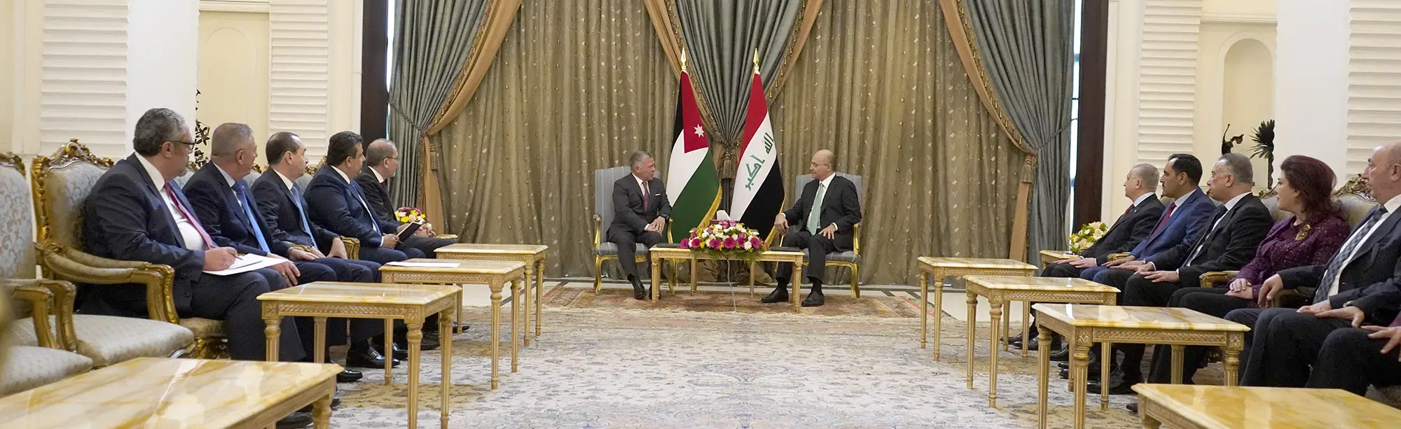 King, Iraqi president hold talks in Baghdad