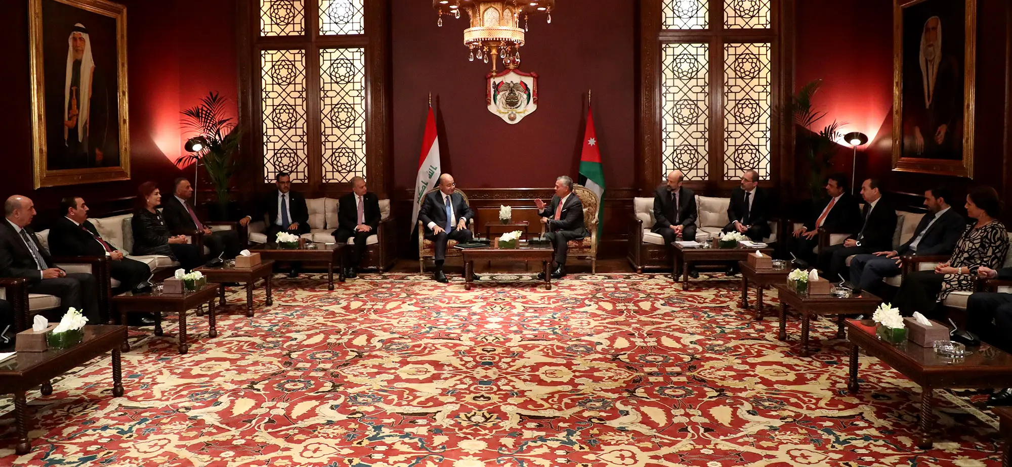King, Iraqi president agree to expand economic cooperation