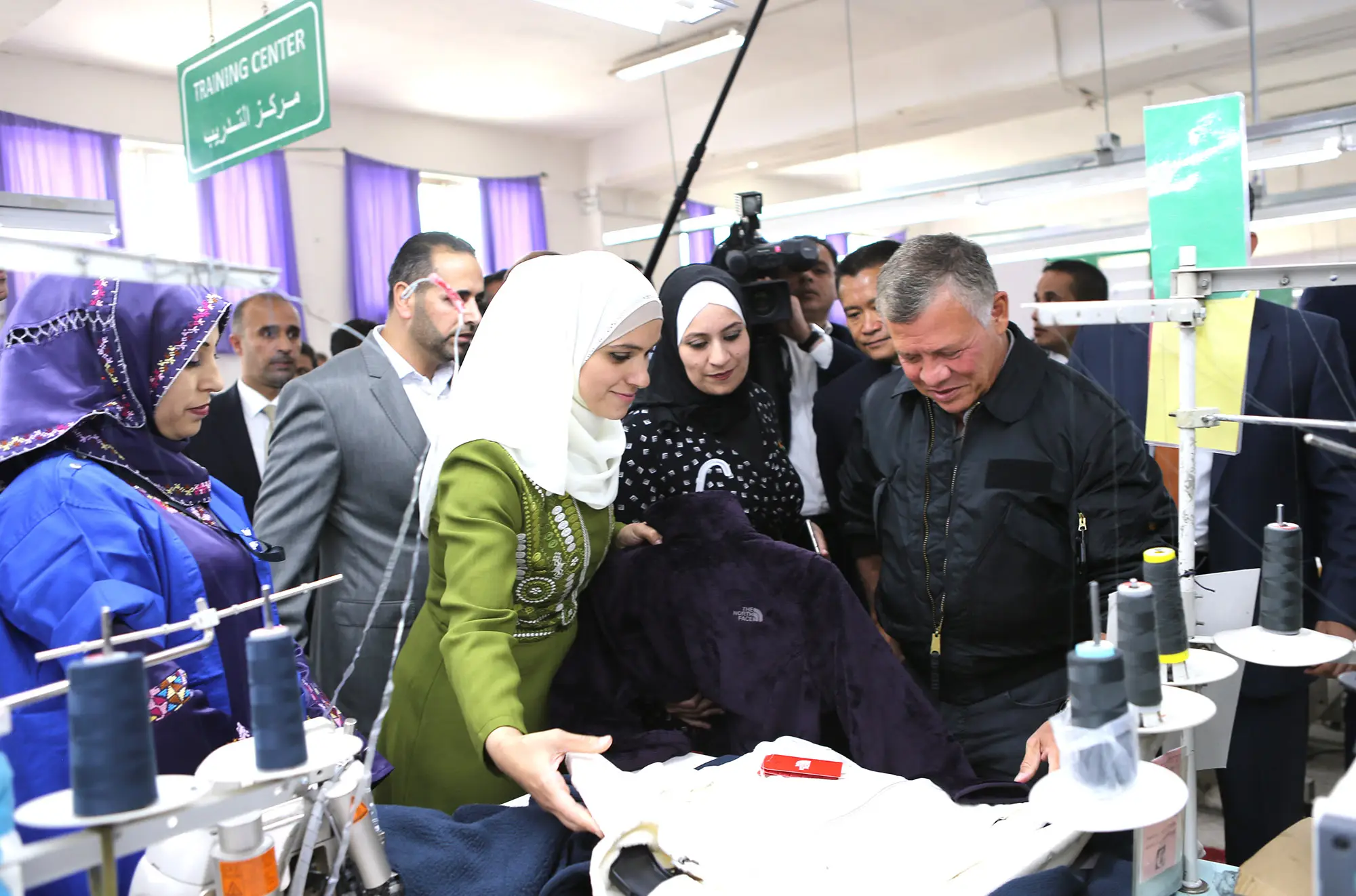 King visits Jerash Garments and Fashions Manufacturing Company’s factory on occasion of Labour Day