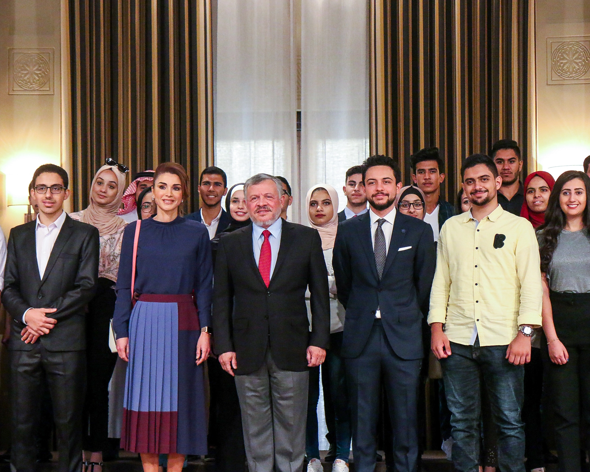King, Queen, and Crown Prince receive top Tawjihi achievers; King says excelling human capital a source of pride for Jordan