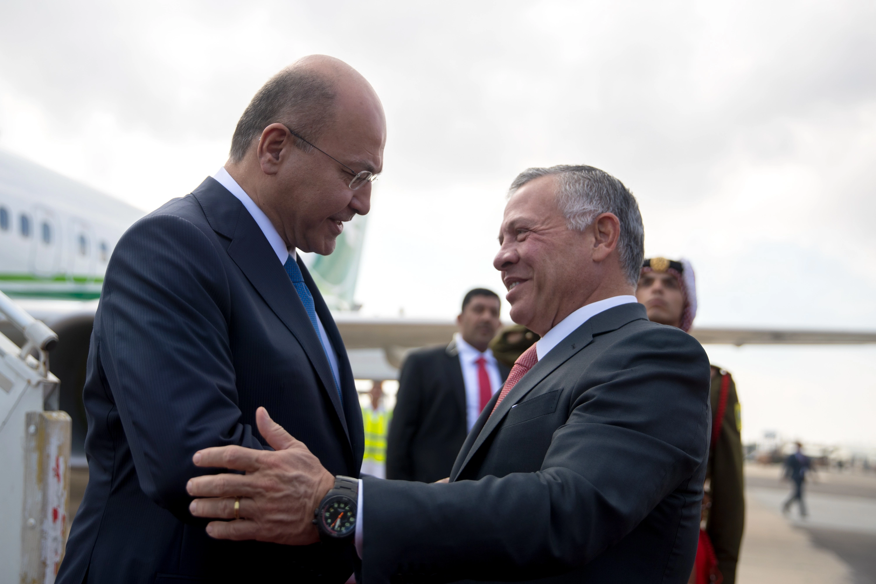 King receives Iraqi president in Amman