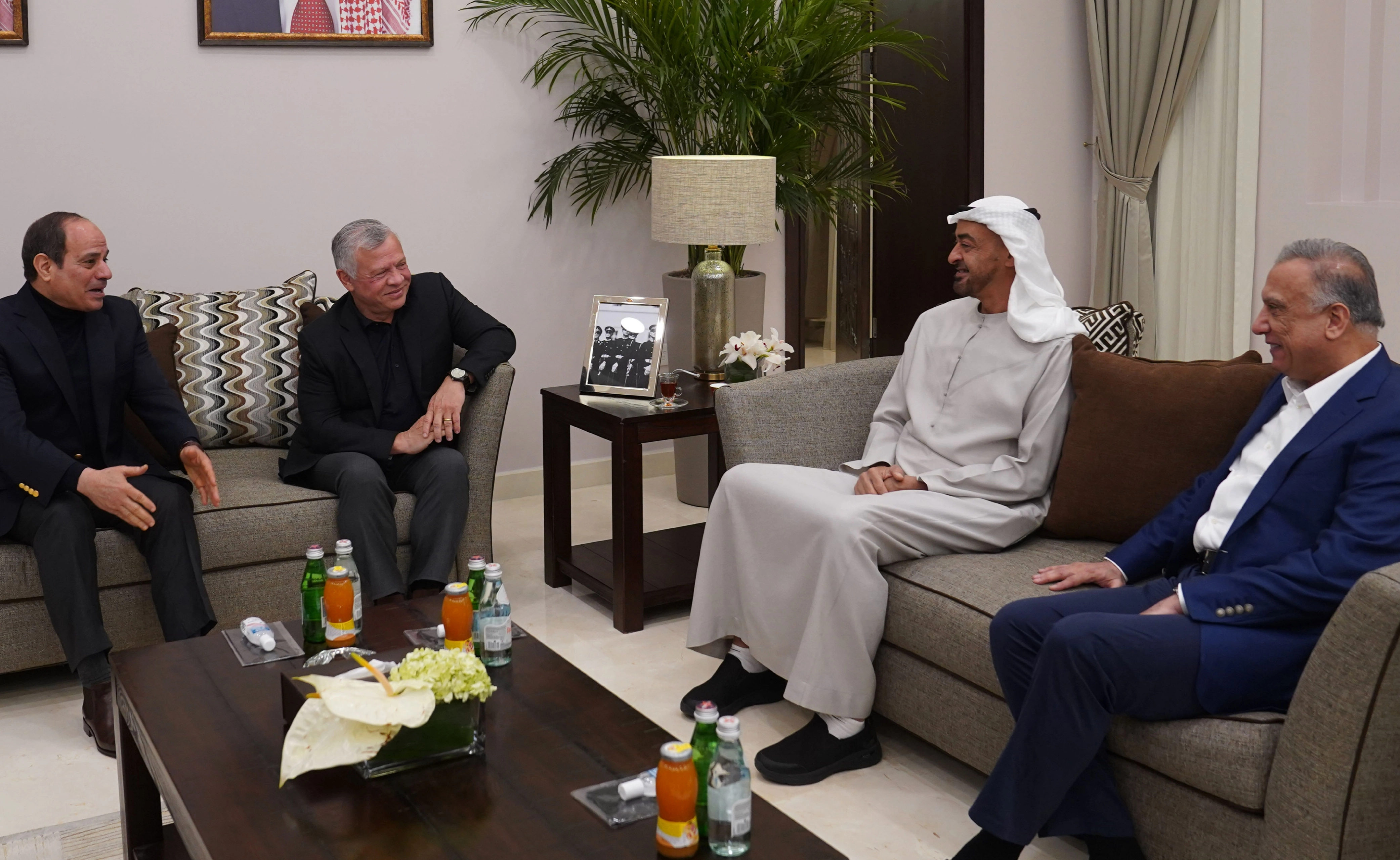 King hosts Egypt president, Abu Dhabi crown prince, and Iraqi PM in Aqaba