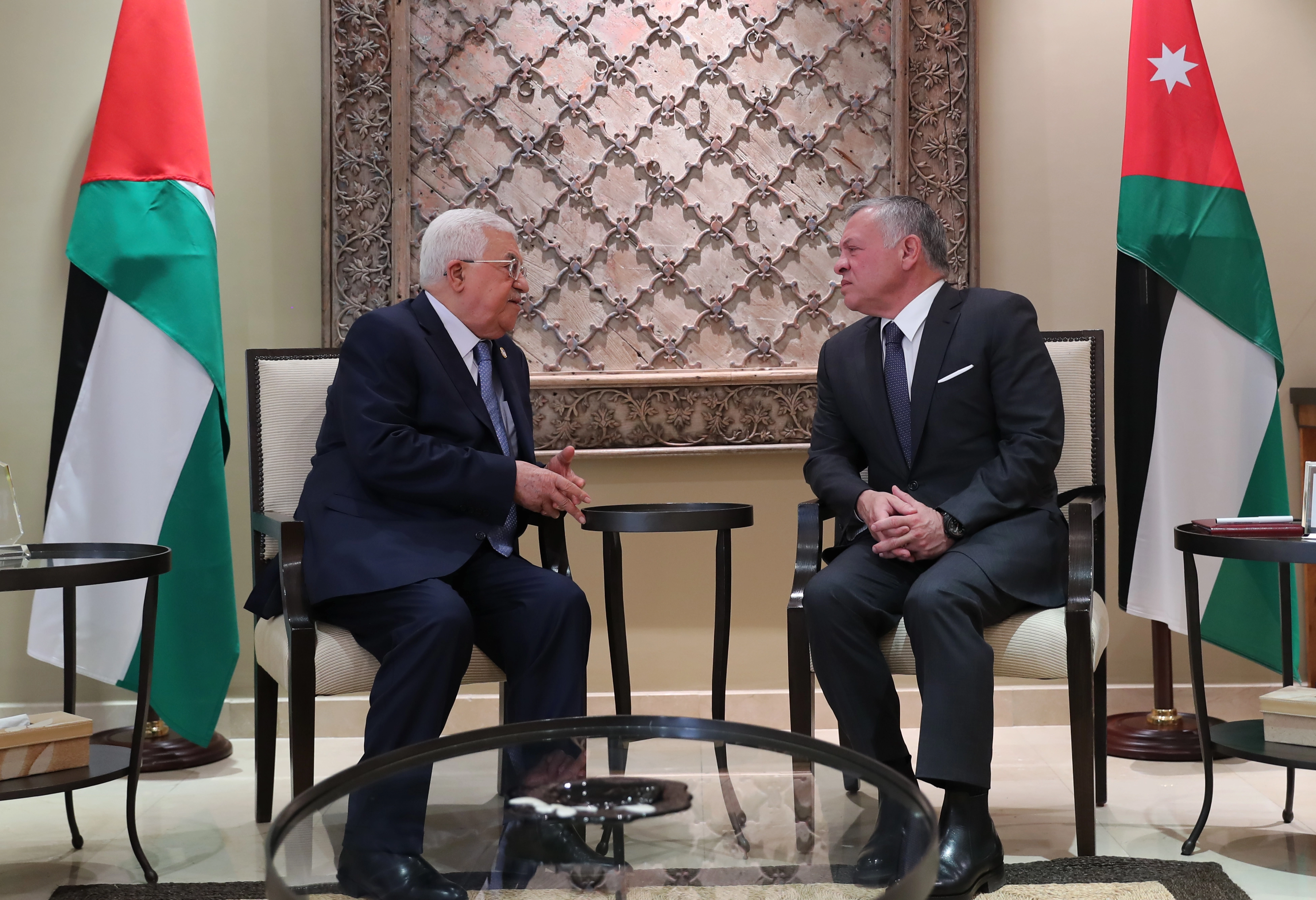 King receives Palestinian President
