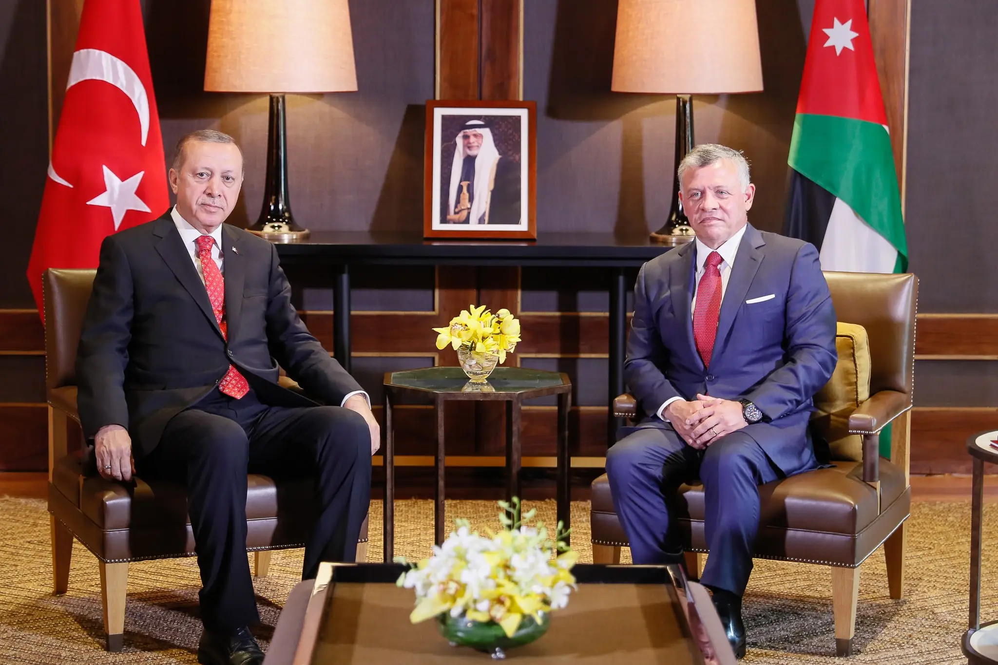 King holds talks with Turkish president