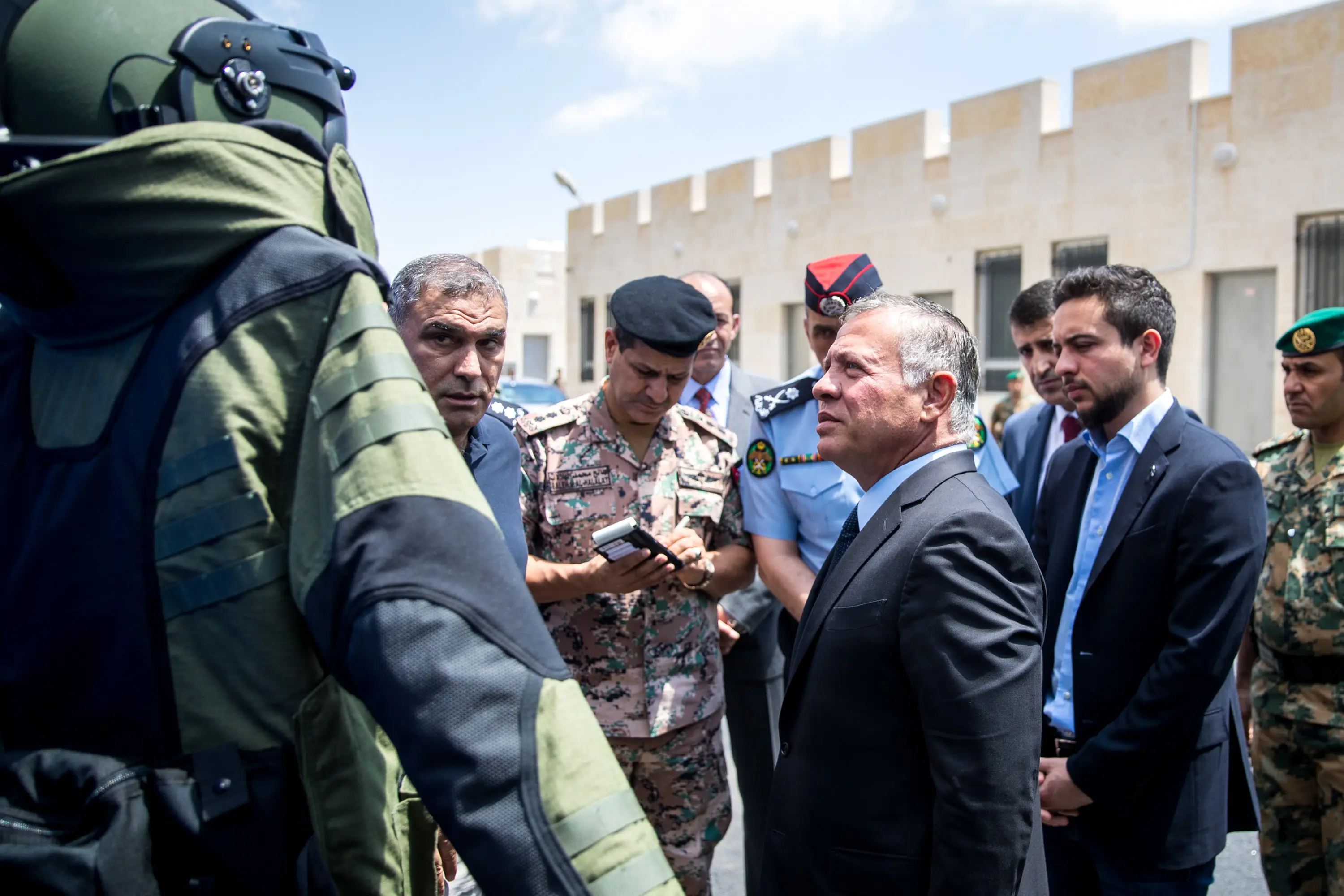 King visits gendarmerie, public security directorates