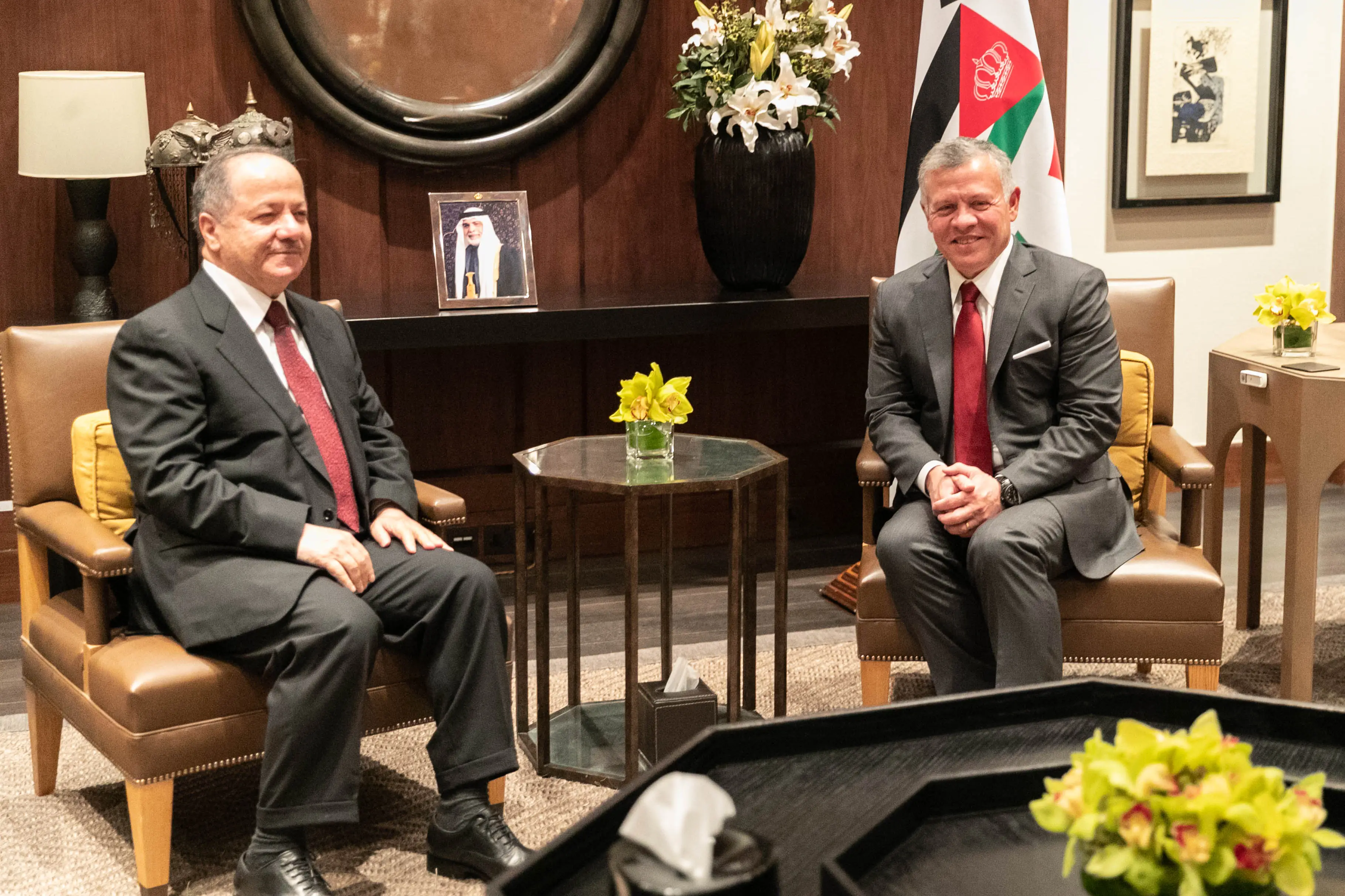 King receives former president of Kurdistan Region in Iraq