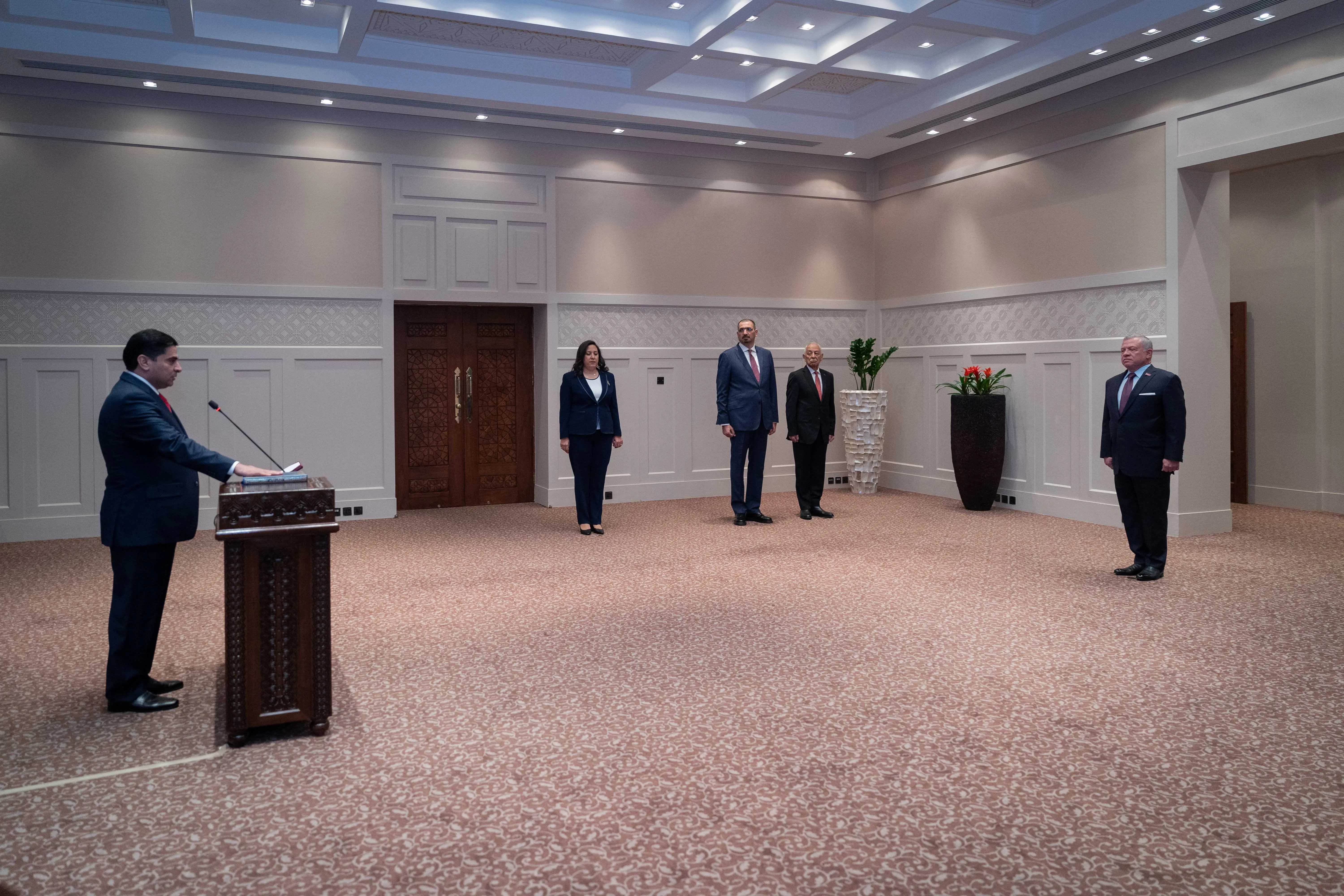 King swears in two new ambassadors