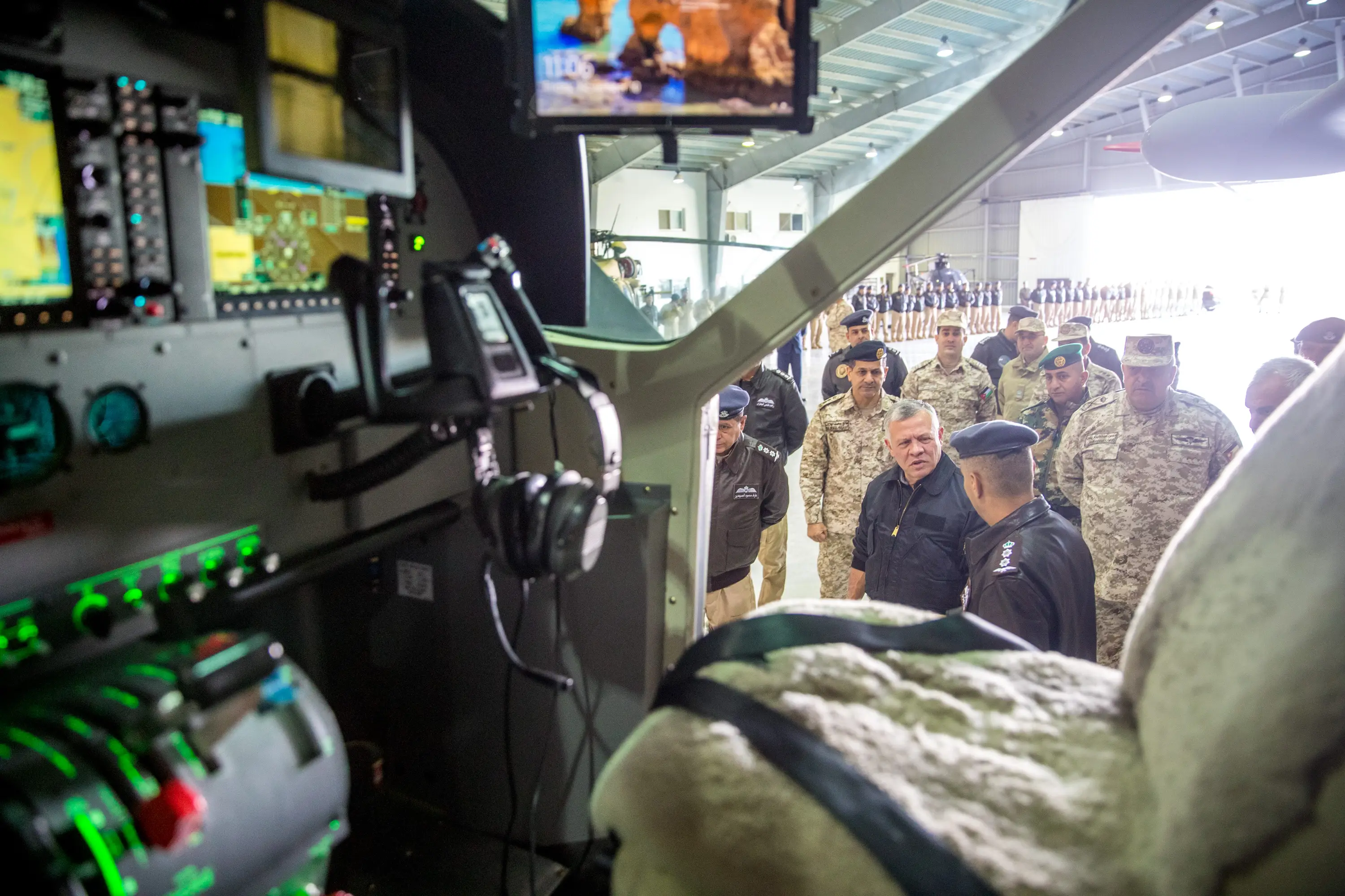 King visits King Abdullah II Airbase
