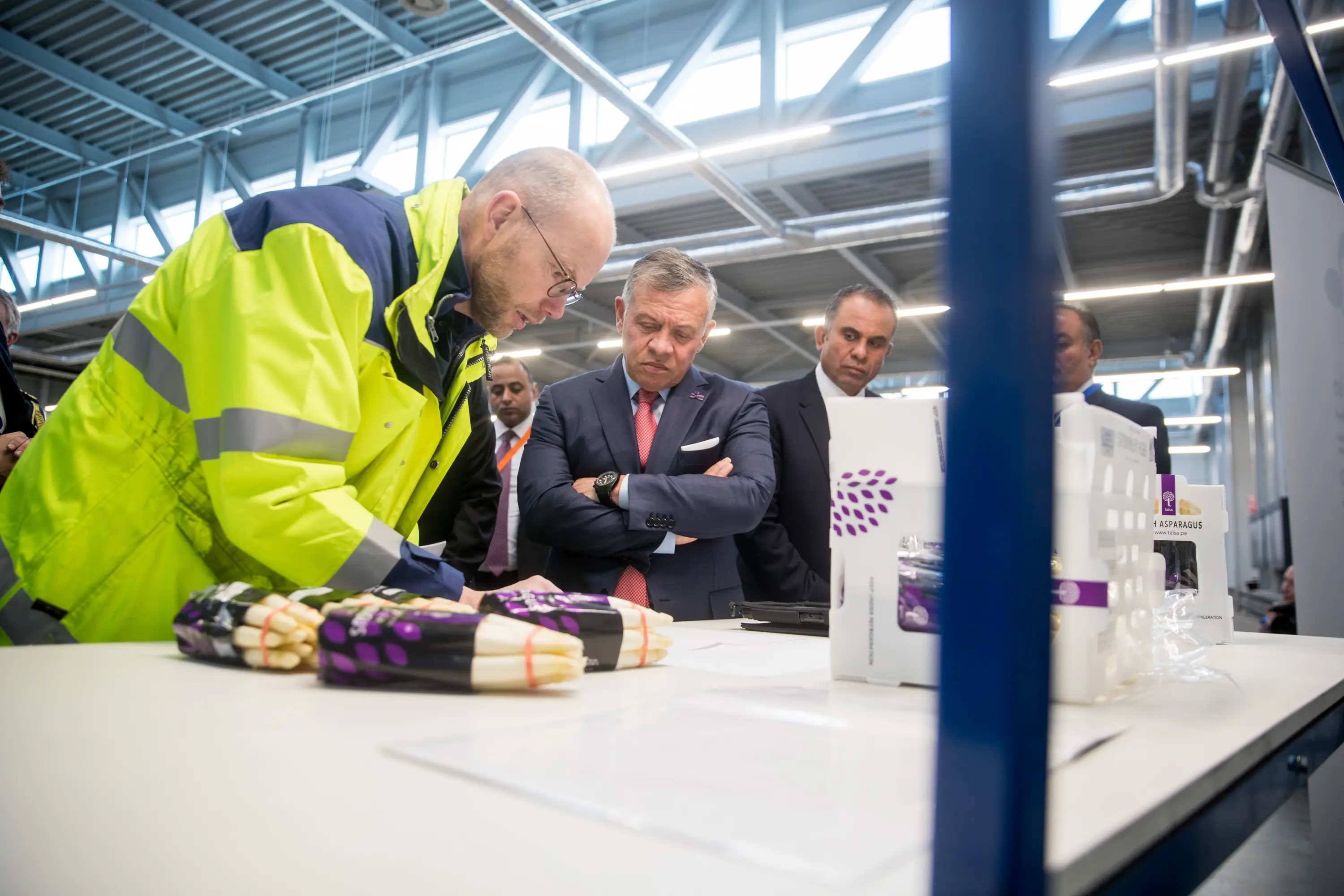 King visits Joint Inspection Centre at Amsterdam Airport Schiphol