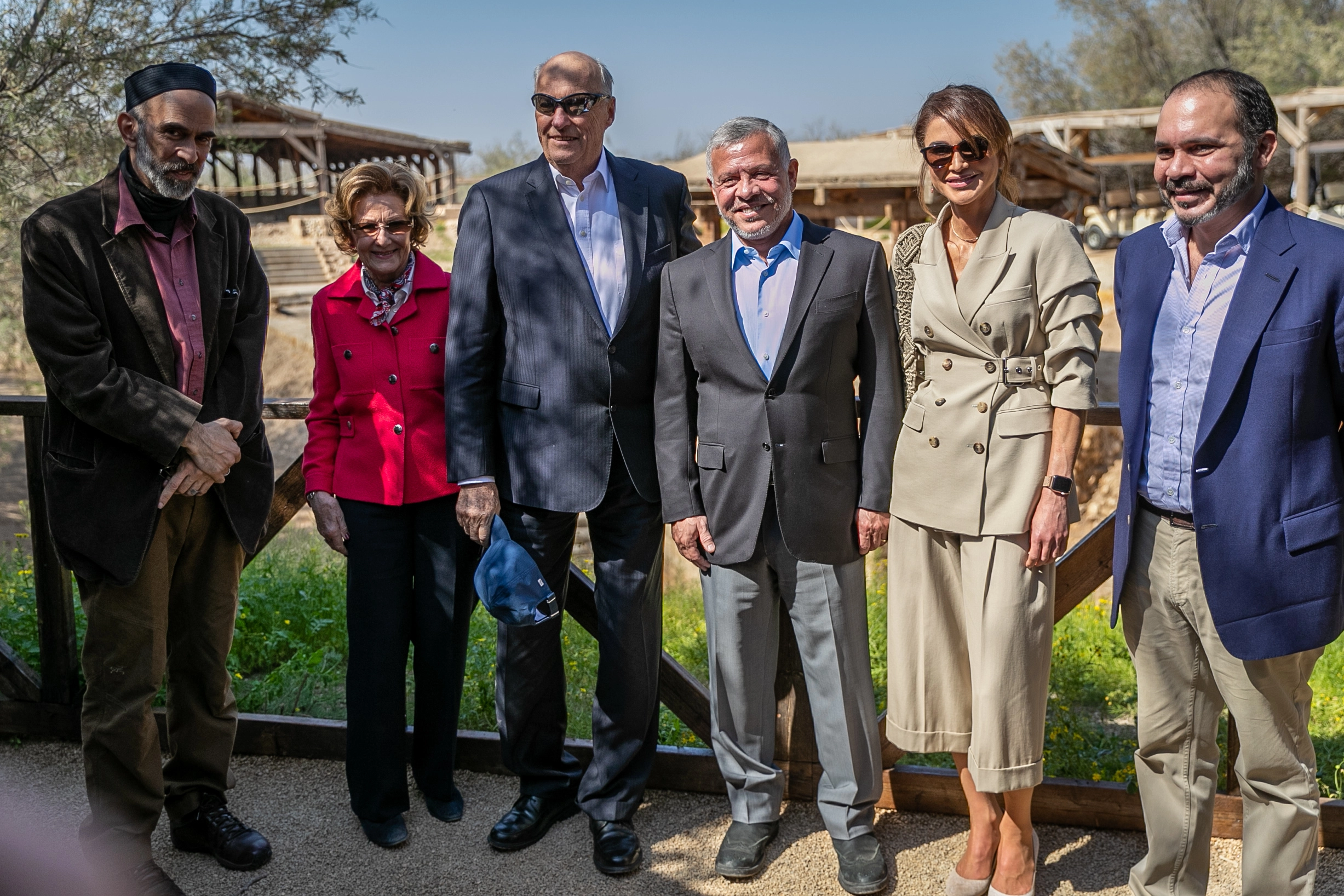 King, Queen accompany King Harald V, Queen Sonja on Baptism Site visit