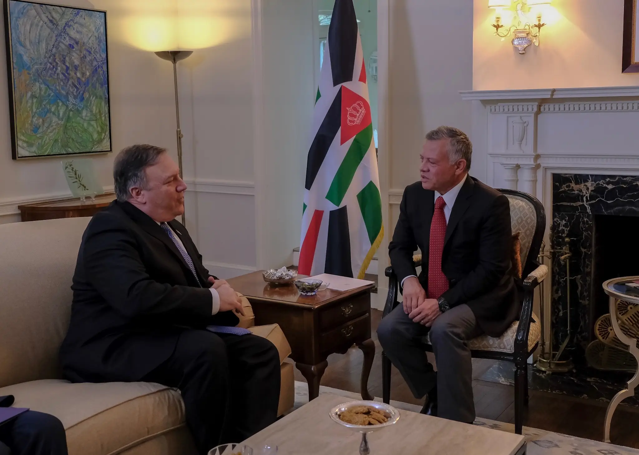 King meets US secretary of state
