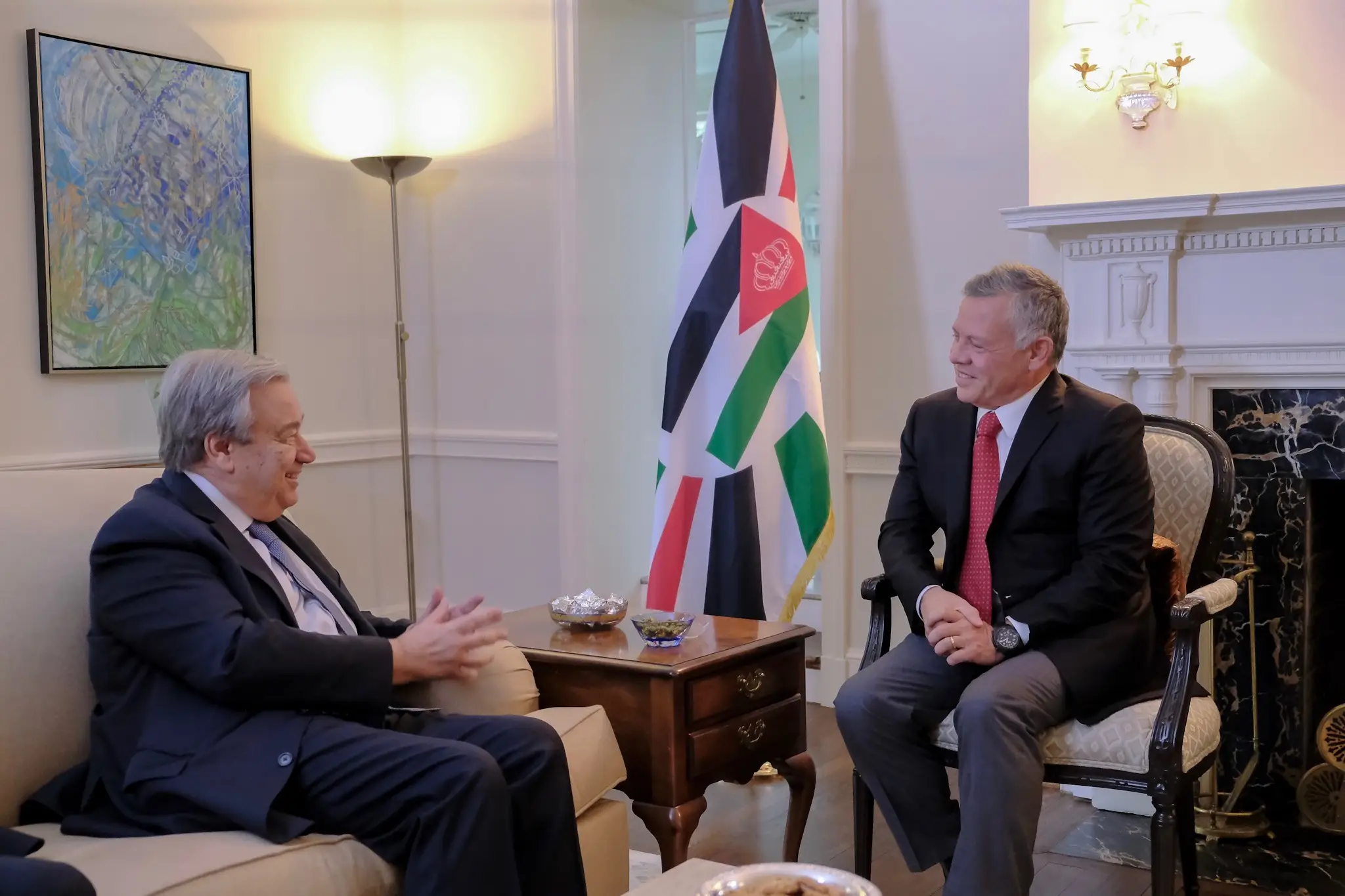 King meets UN secretary general