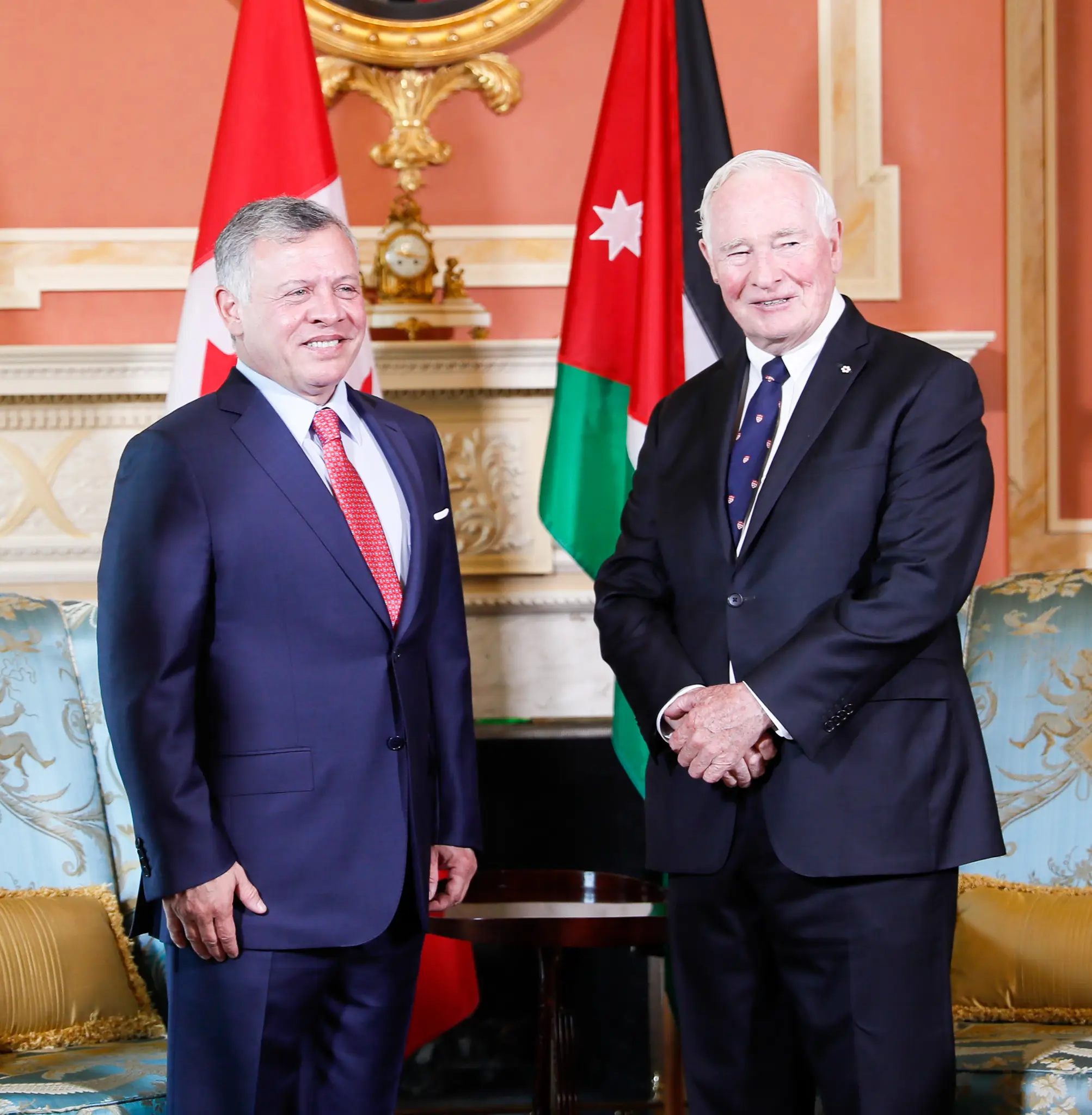 King, accompanied by Crown Prince, meets Canada governor general