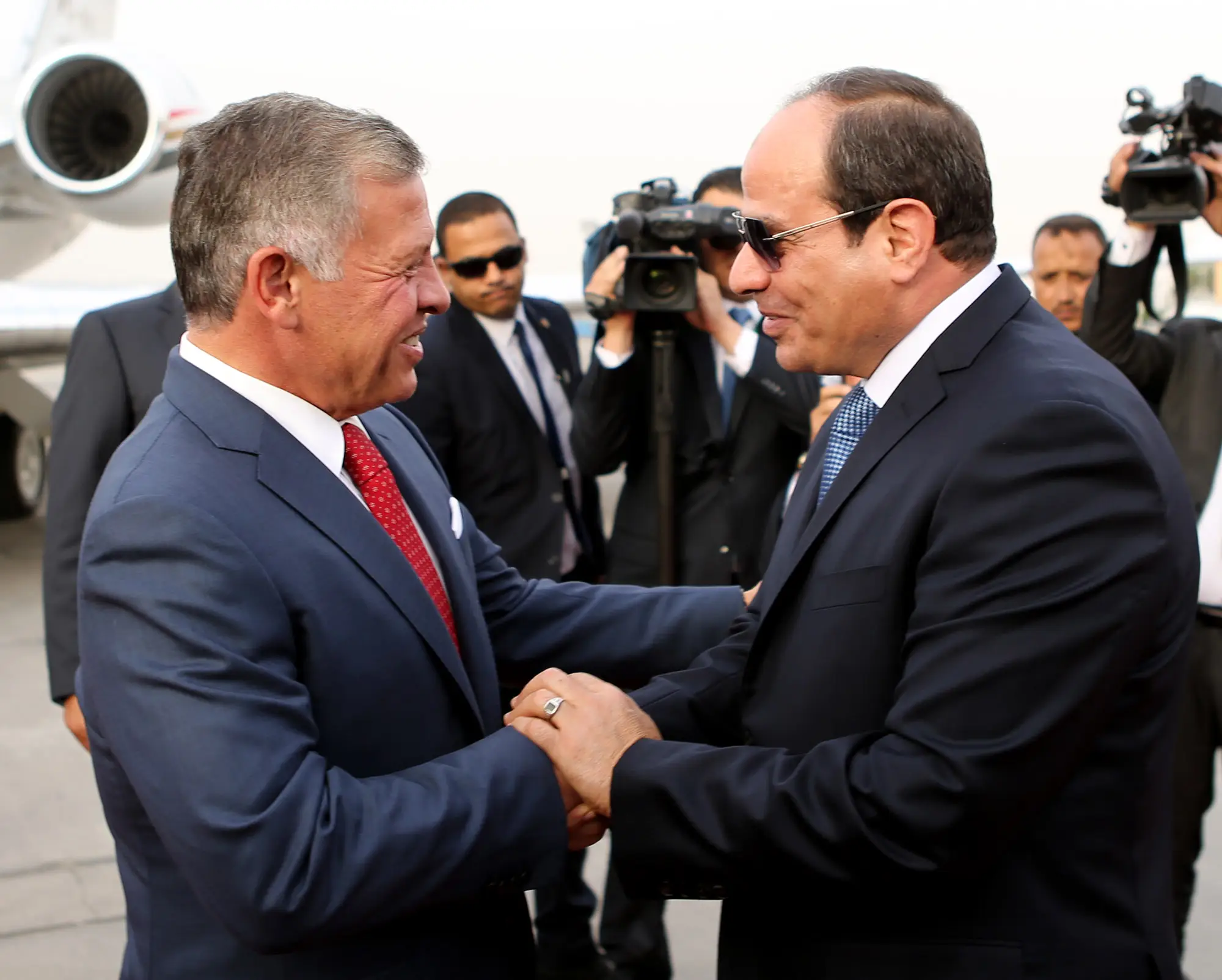 King arrives in Cairo