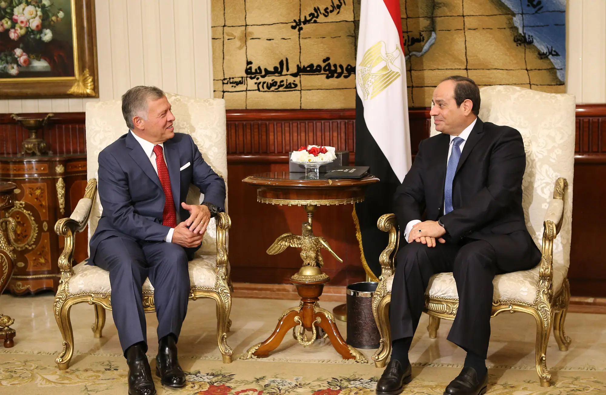 King, Egyptian president hold talks in Cairo