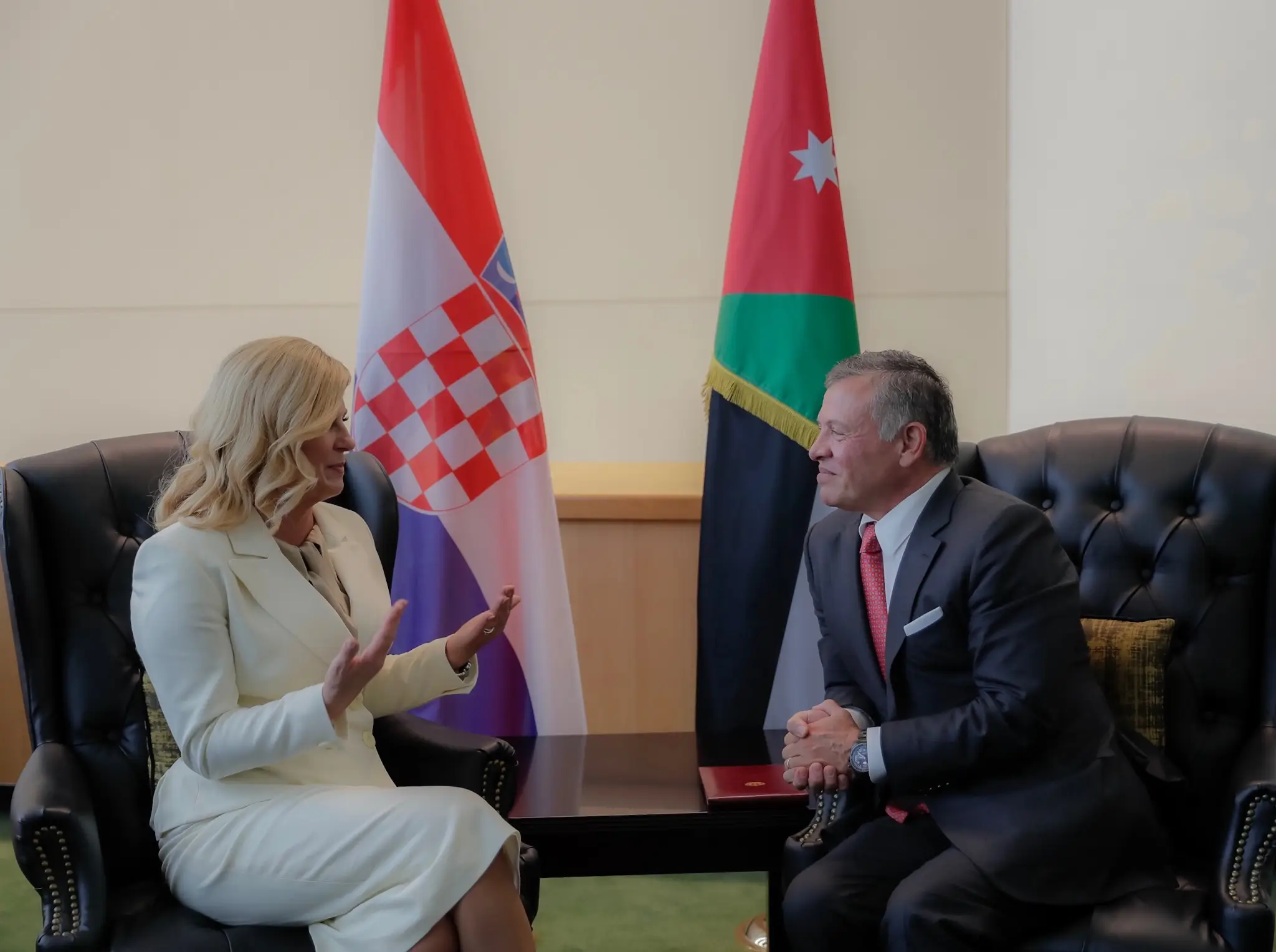 King continues meetings on sidelines of UN General Assembly, with focus on peace process, Syrian refugee crisis