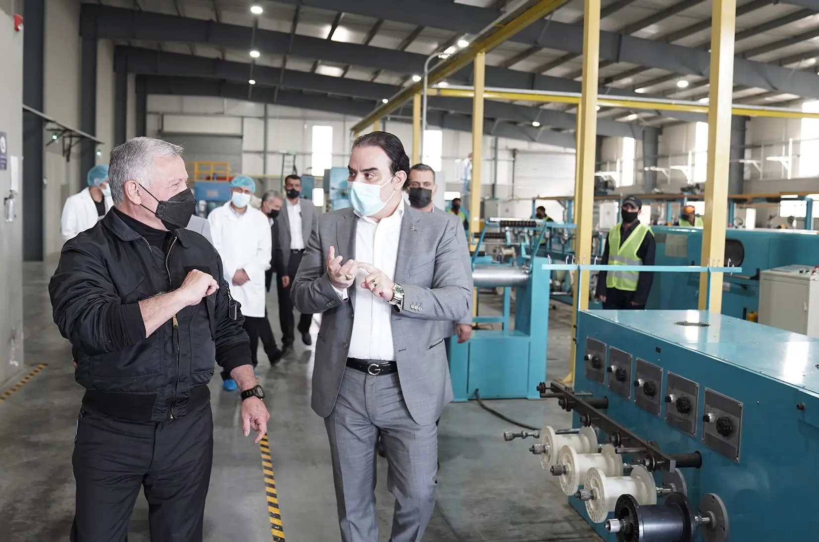 King visits fibre-optic cables factory, smart farm project
