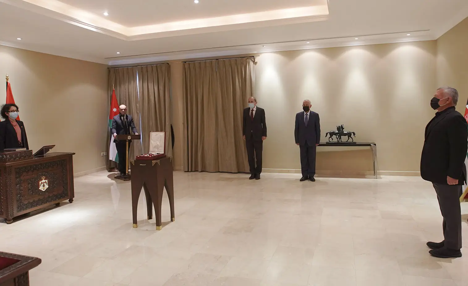 King swears in new ambassadors