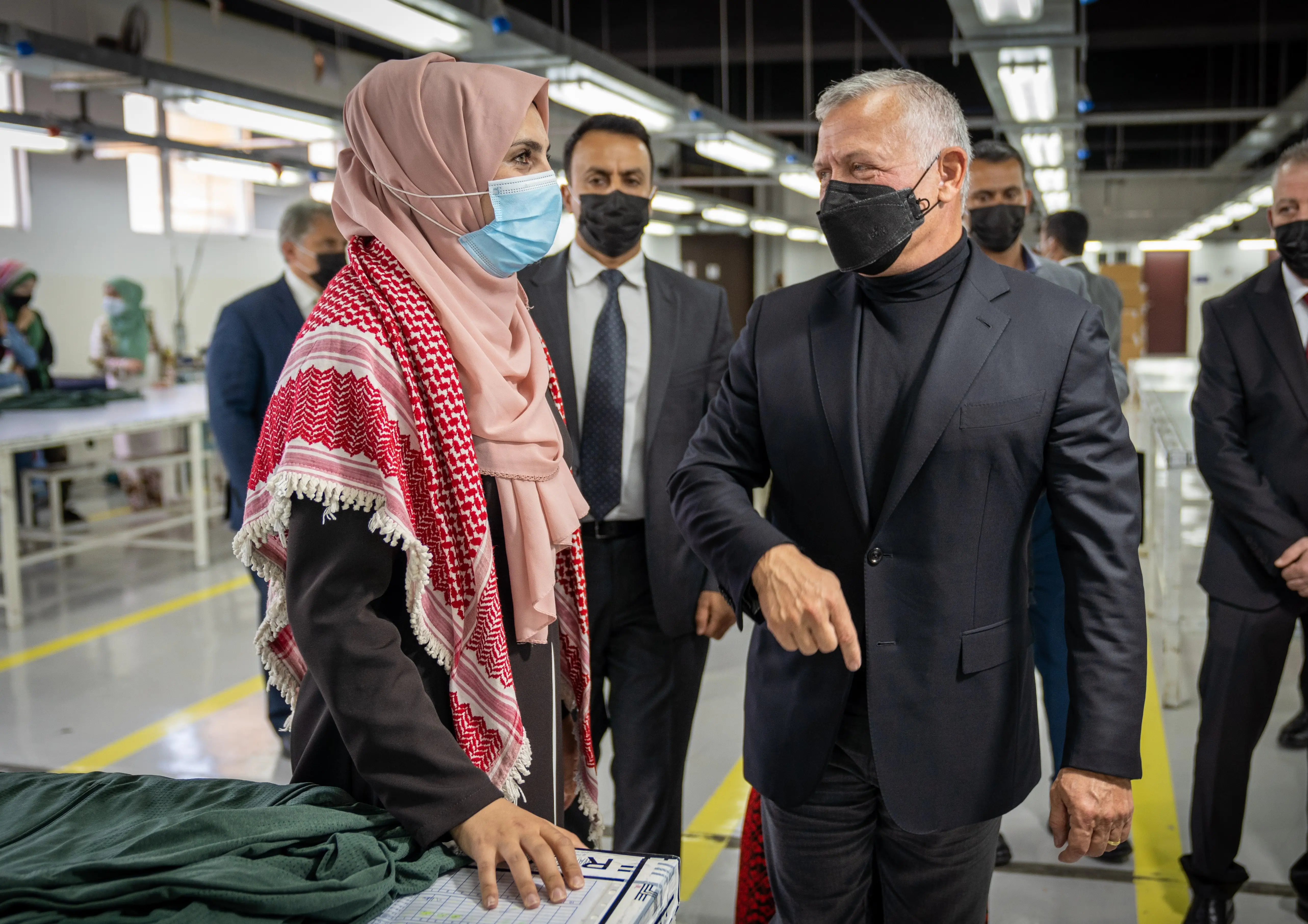 King visits garment factory in Northern Mazar