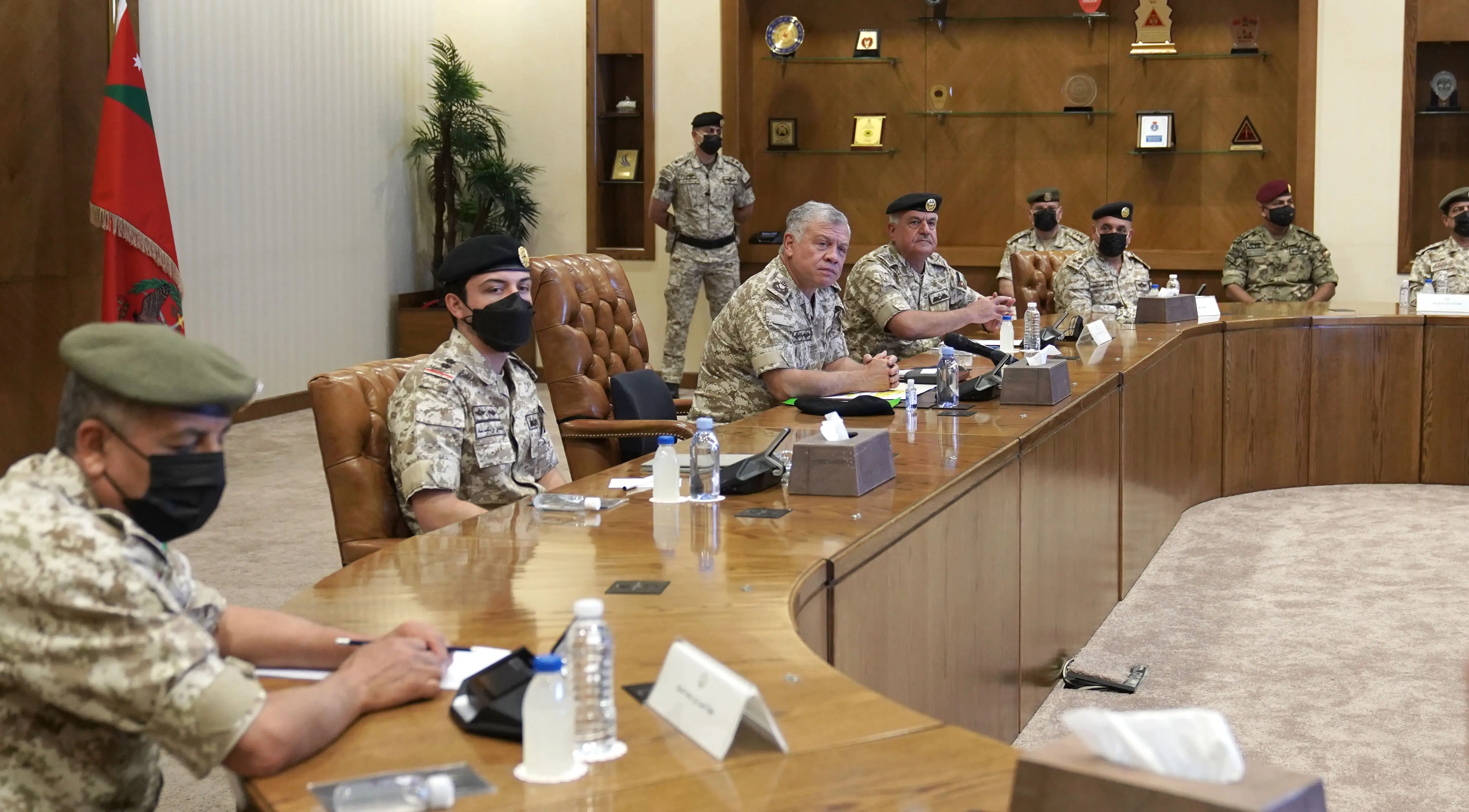 King visits army headquarters