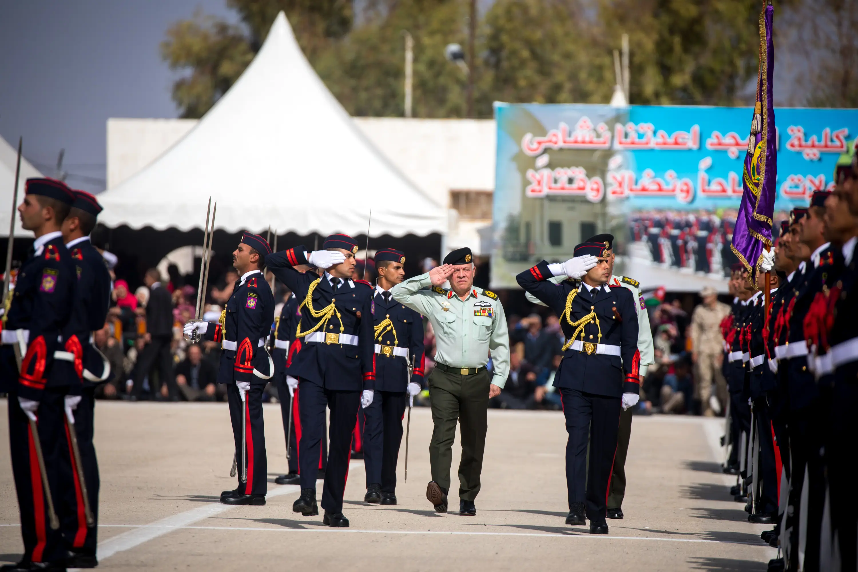 King attends graduation of second class of Future Knights officers
