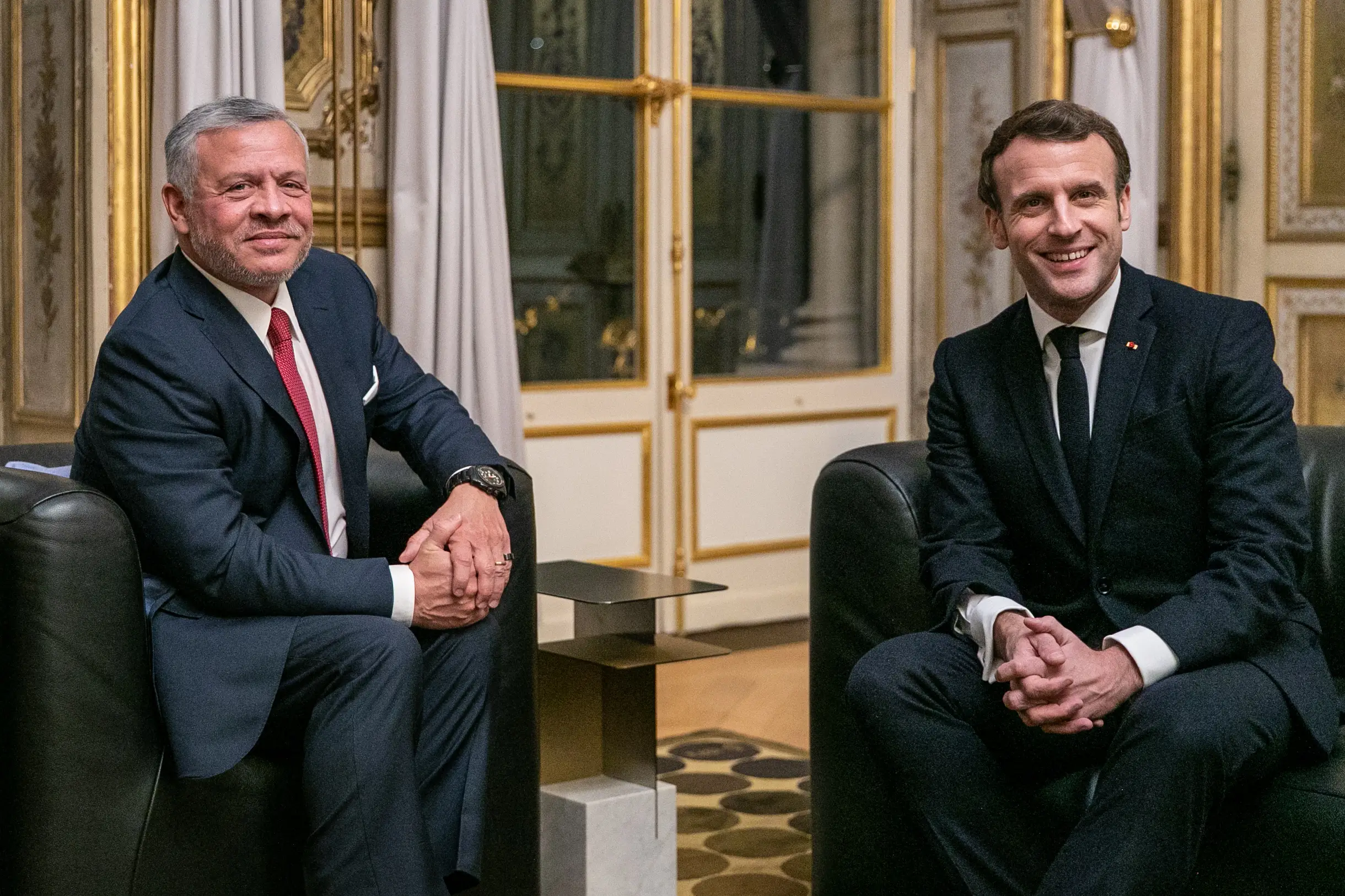King, French president discuss ties, regional, international developments