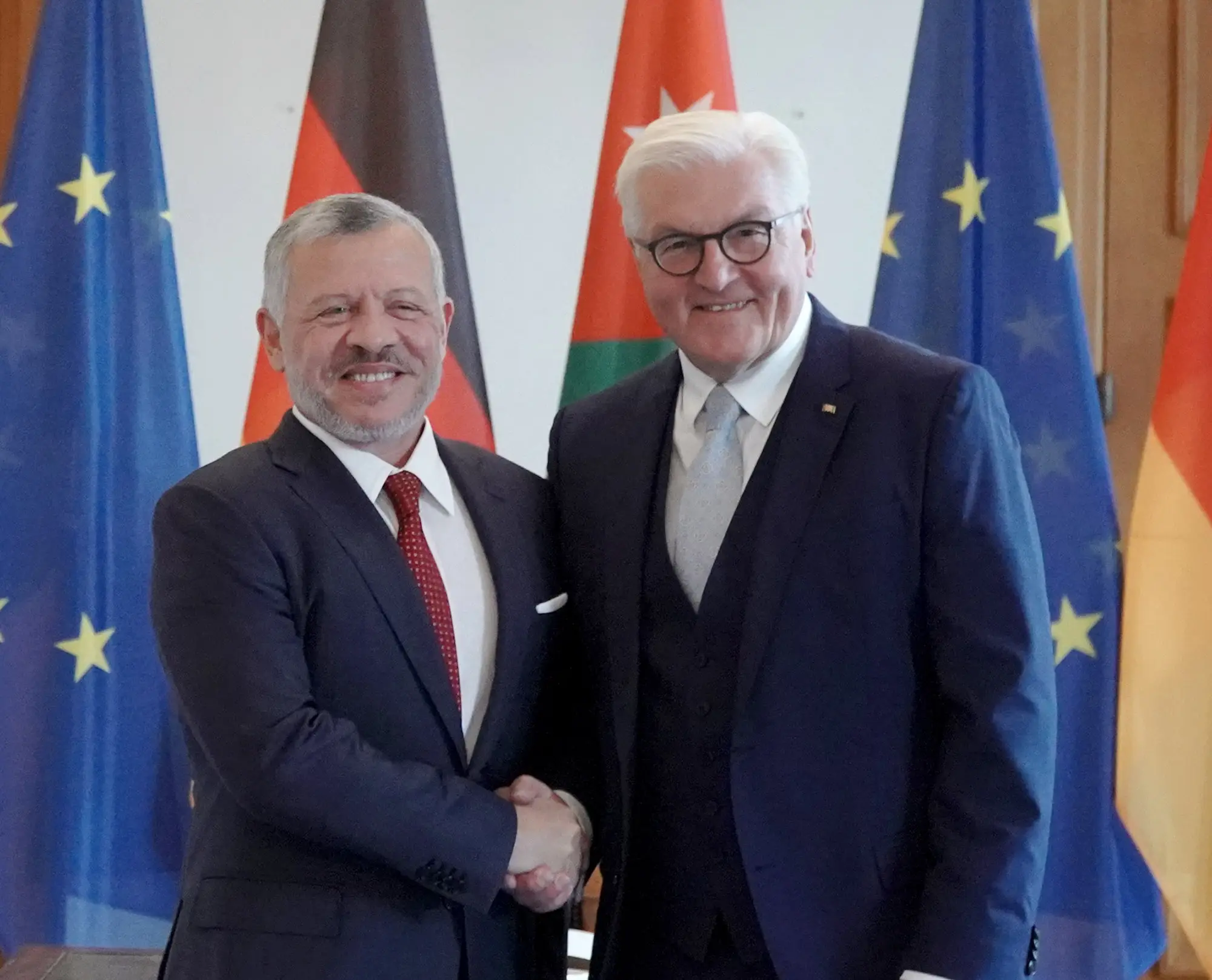 King meets with German president in Berlin