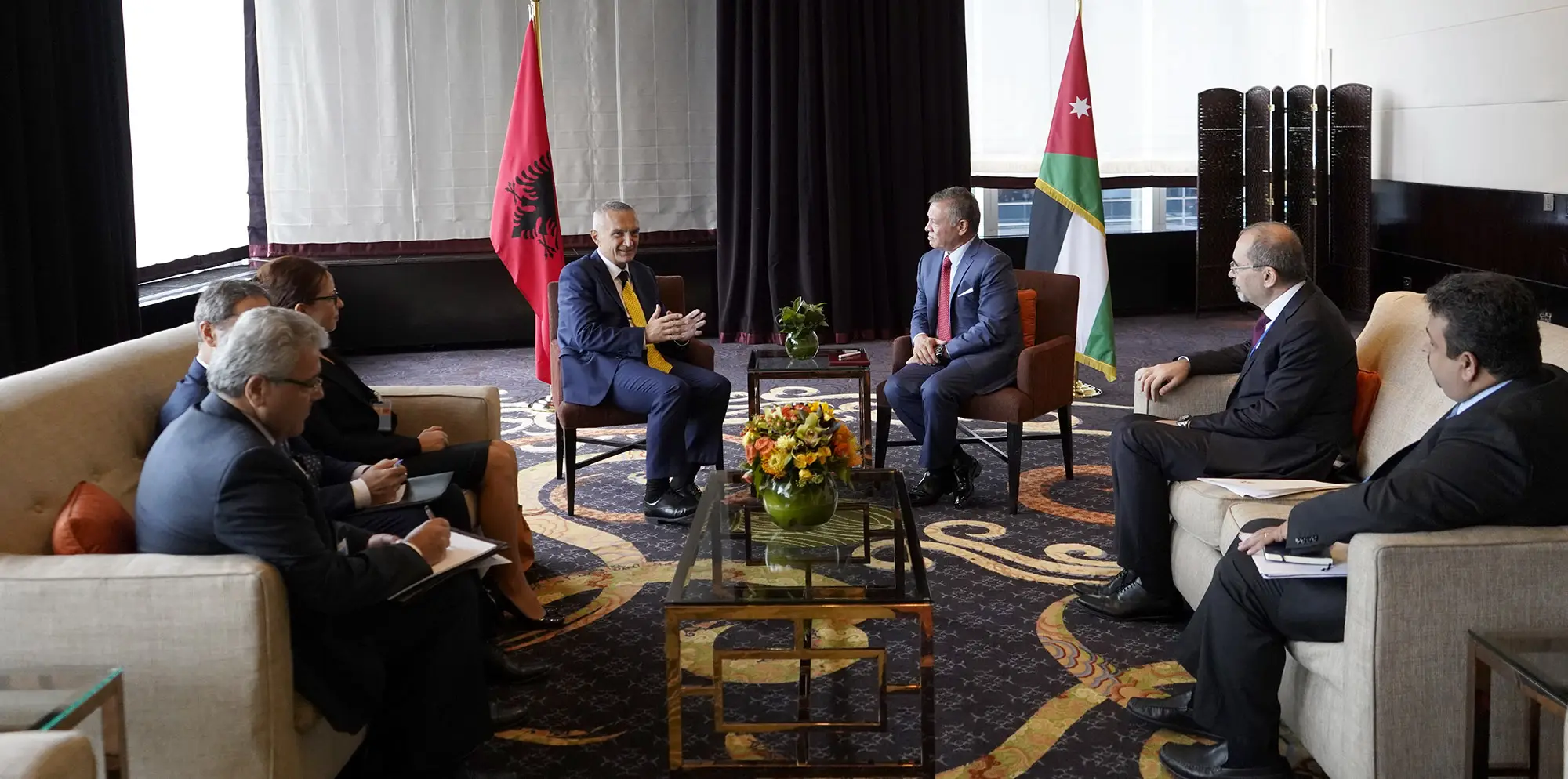 King meets Albanian president