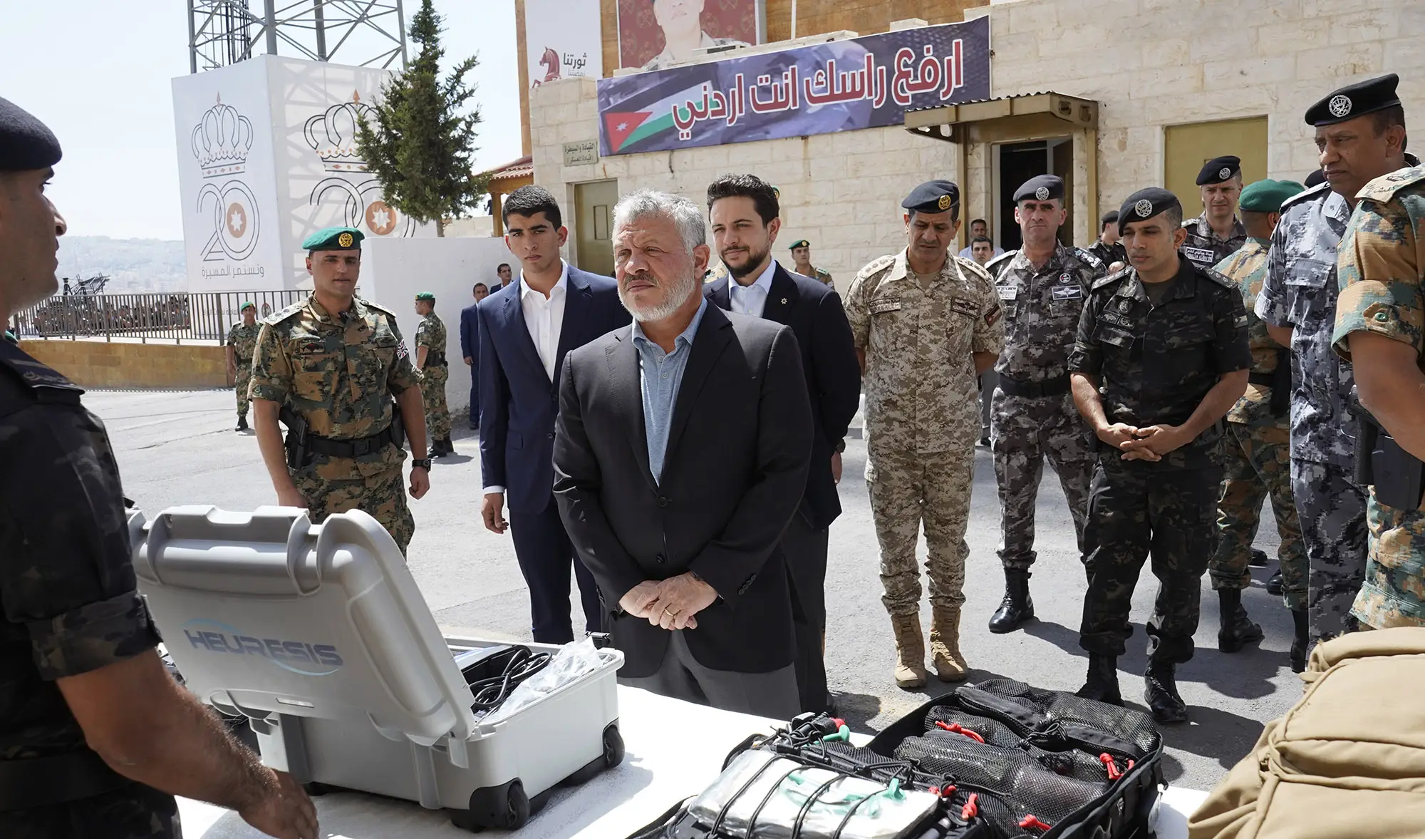 King visits gendarmerie directorate