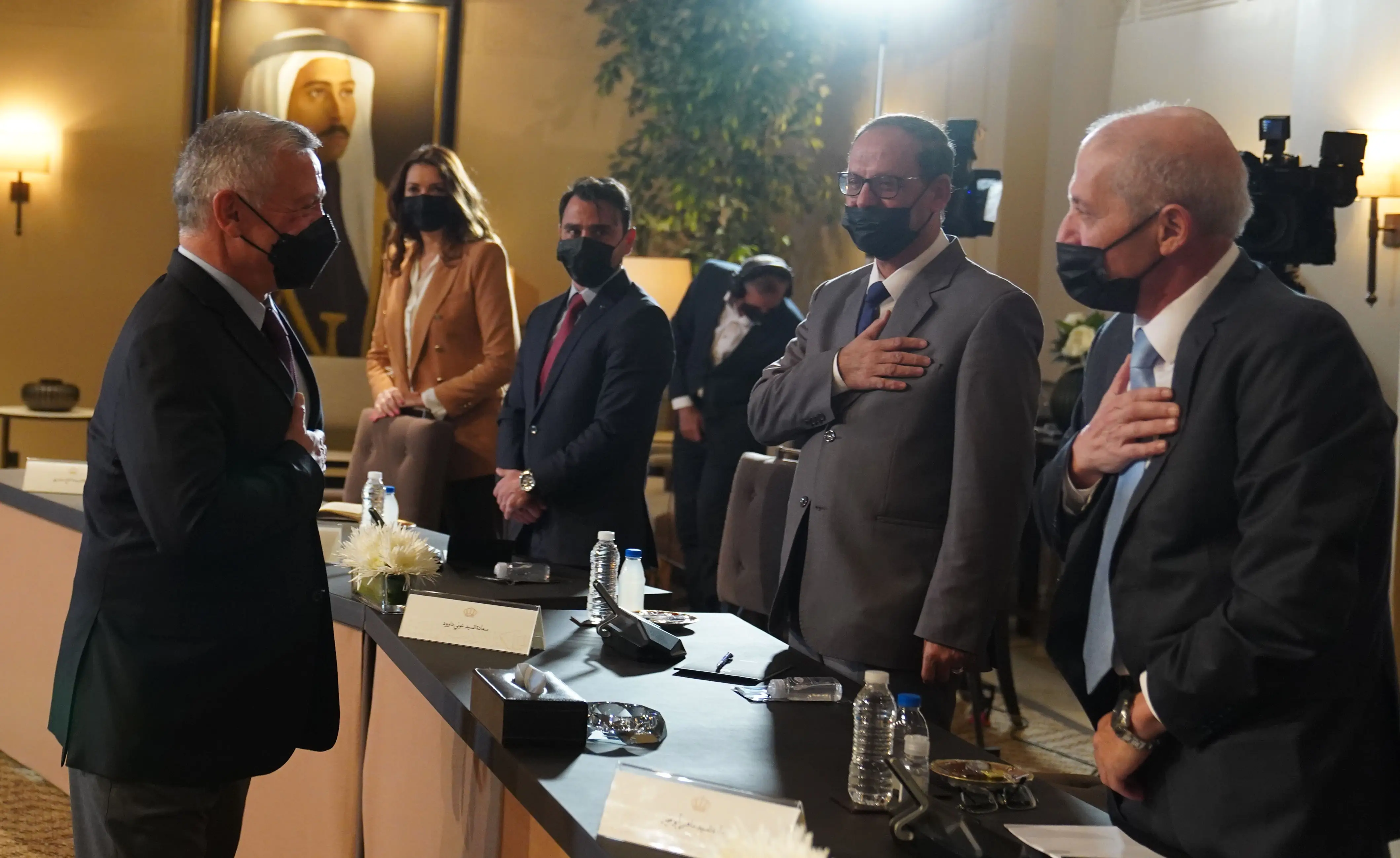 King meets local media figures