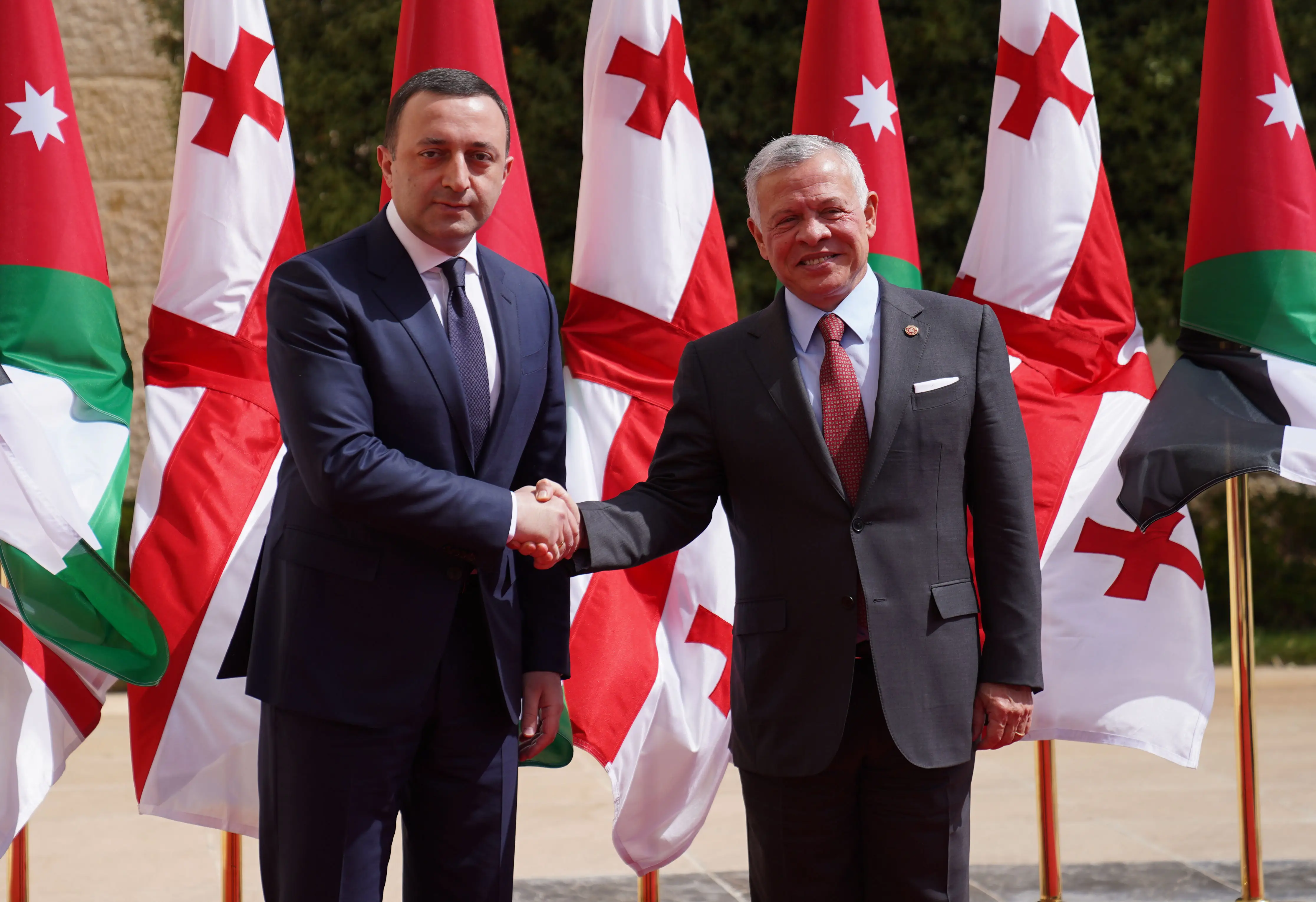 King receives Georgian PM