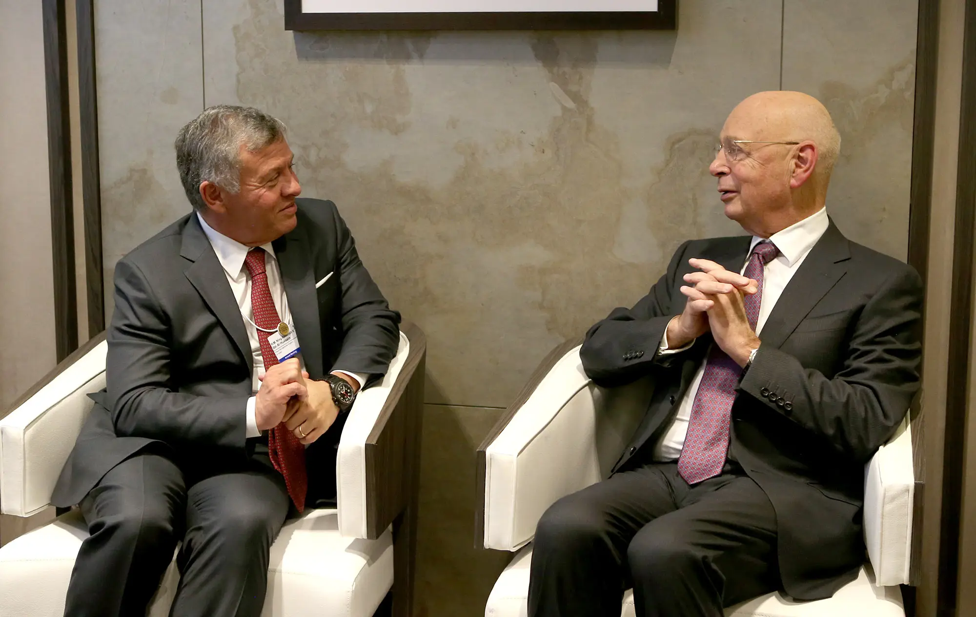 King meets WEF executive chairman