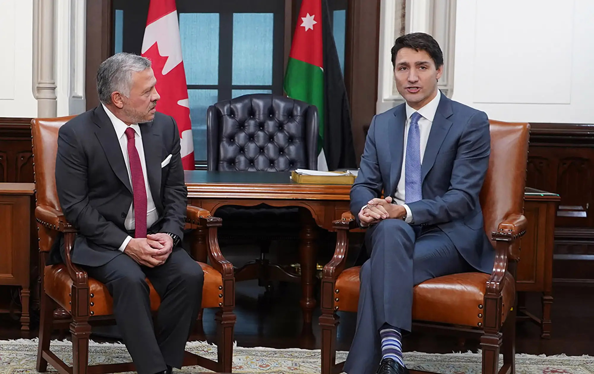 King holds talks with Canadian PM in Ottawa
