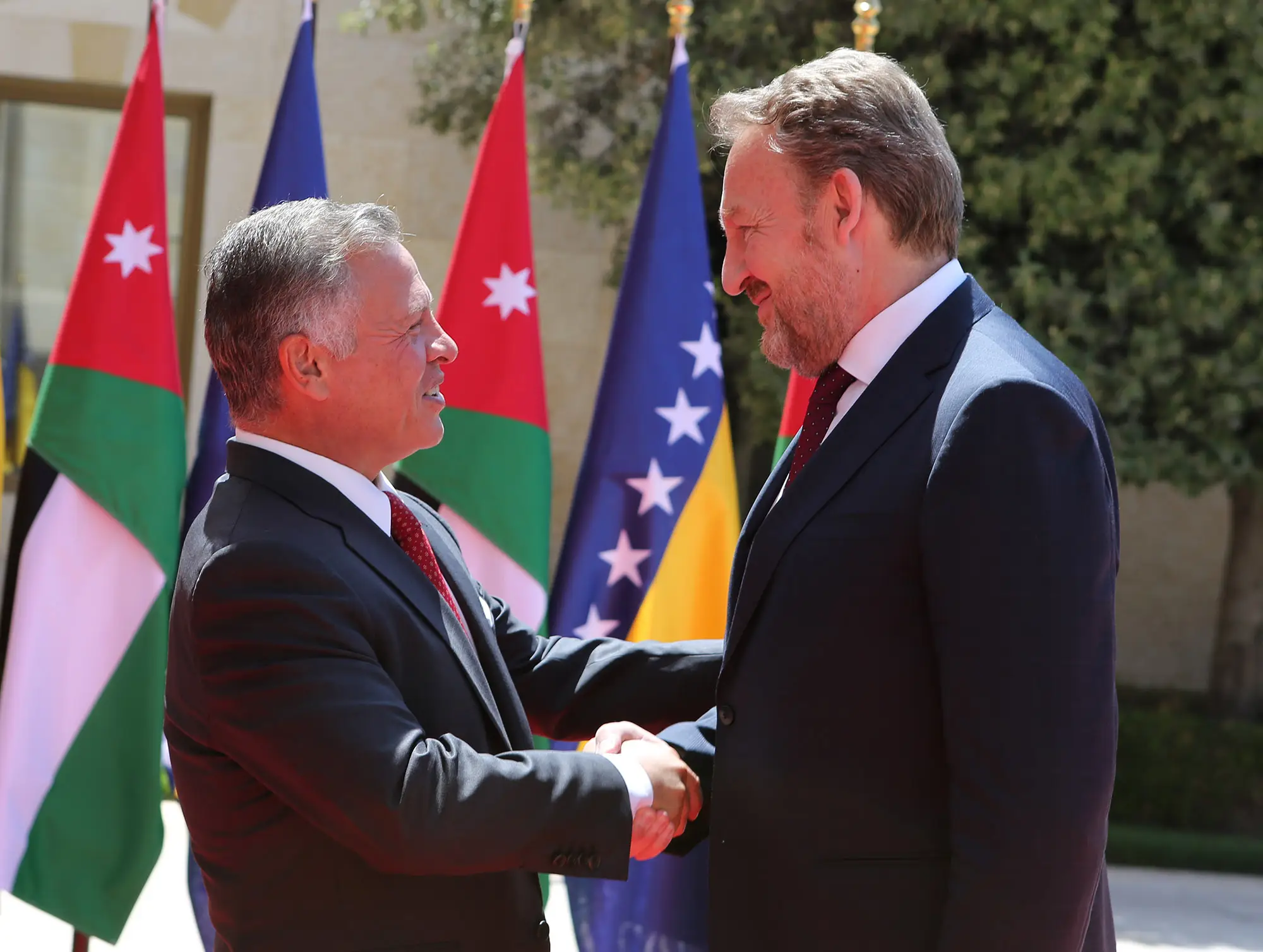 King holds talks with chairman of the presidency of Bosnia and Herzegovina
