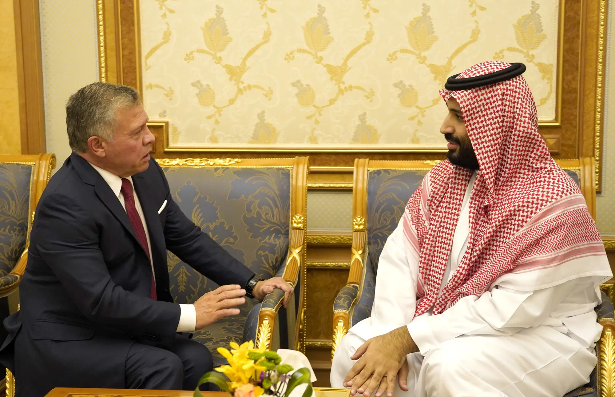 King meets Saudi crown prince, attends part of Future Investment Initiative conference