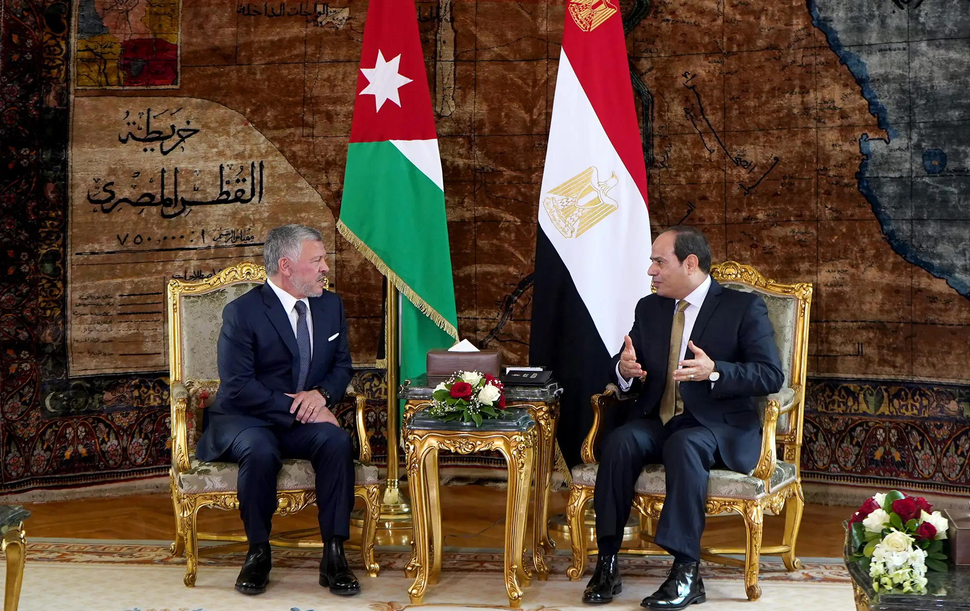 King holds talks with Egyptian president in Cairo