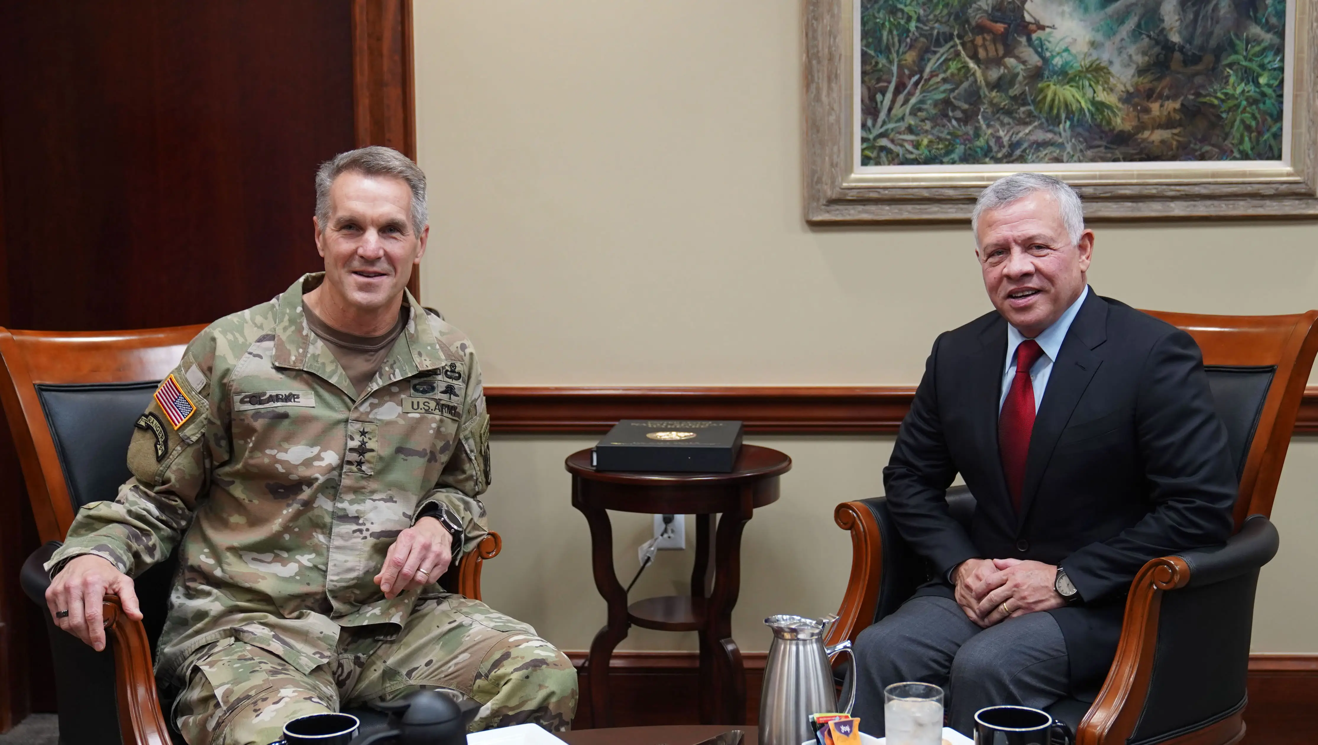 King meets US military officials in Tampa