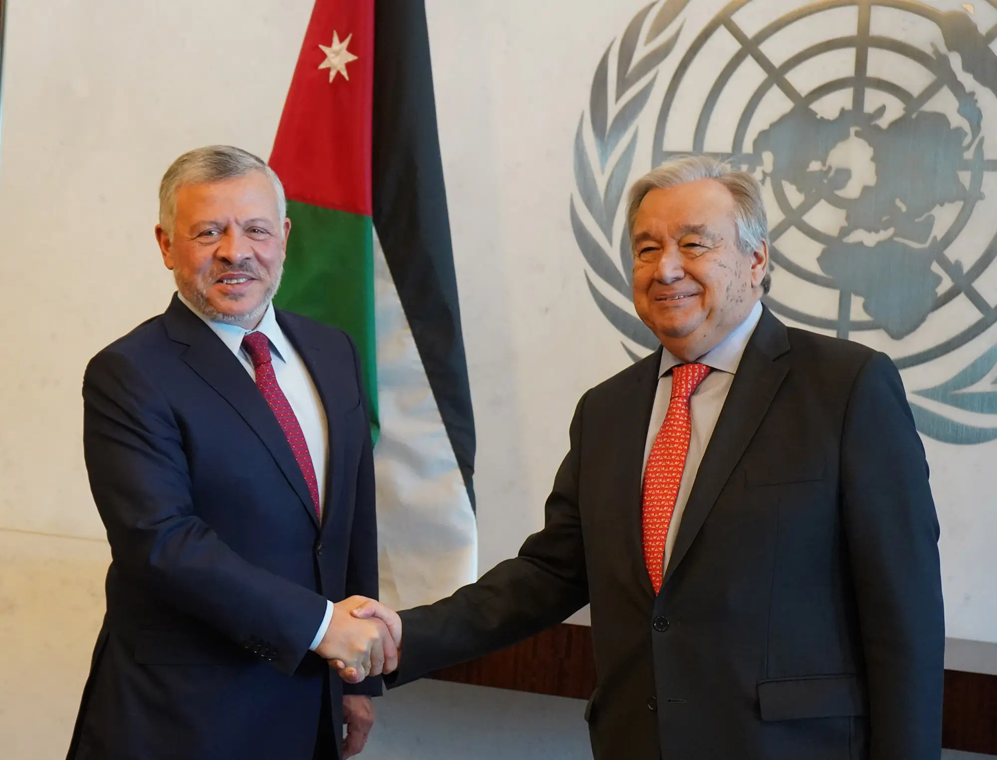 King discusses region with UN secretary general, reaffirms Jordan’s firm stance against Israeli settlements in Palestinian Territories