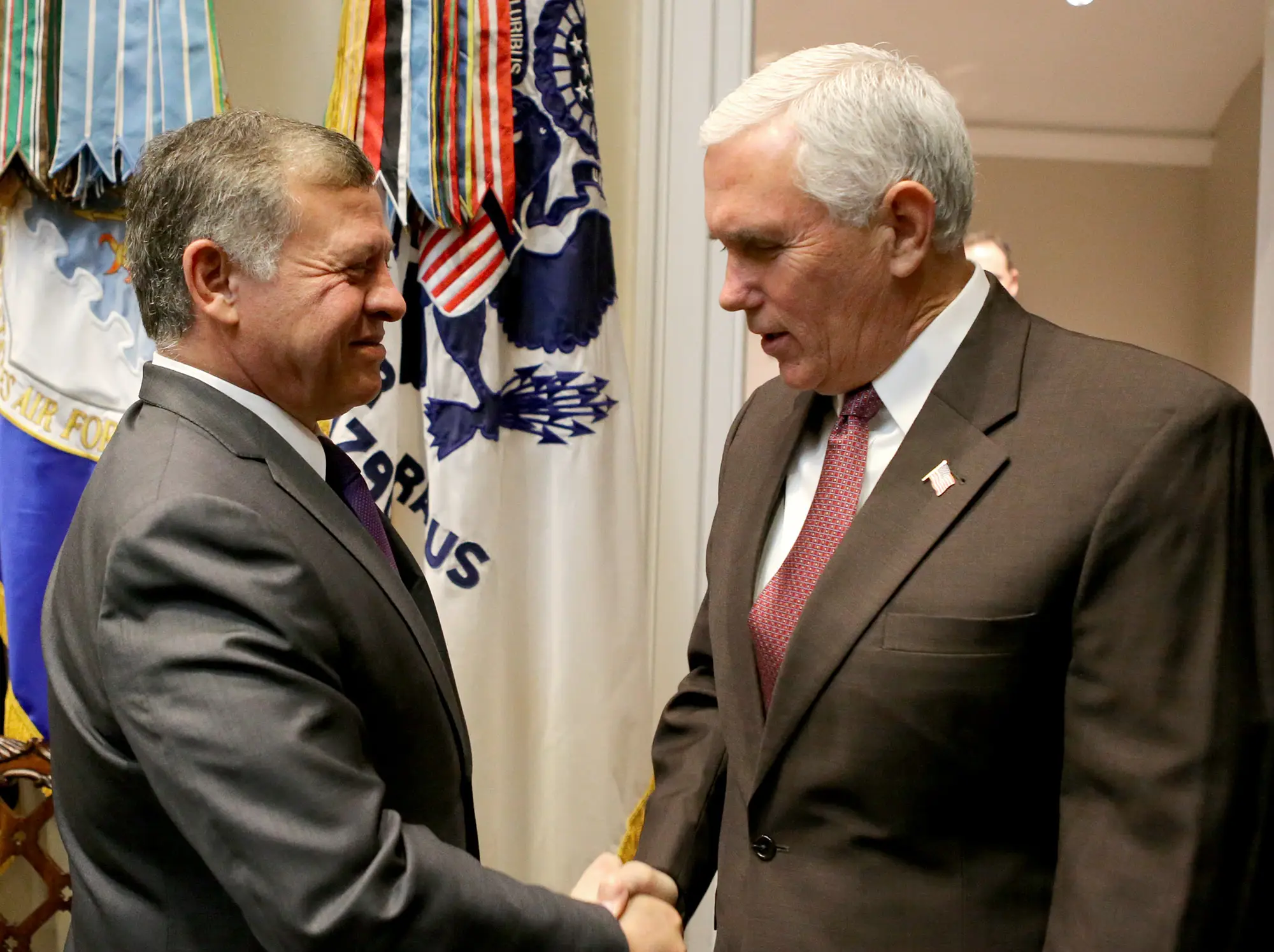 King meets US VP, senior administration officials