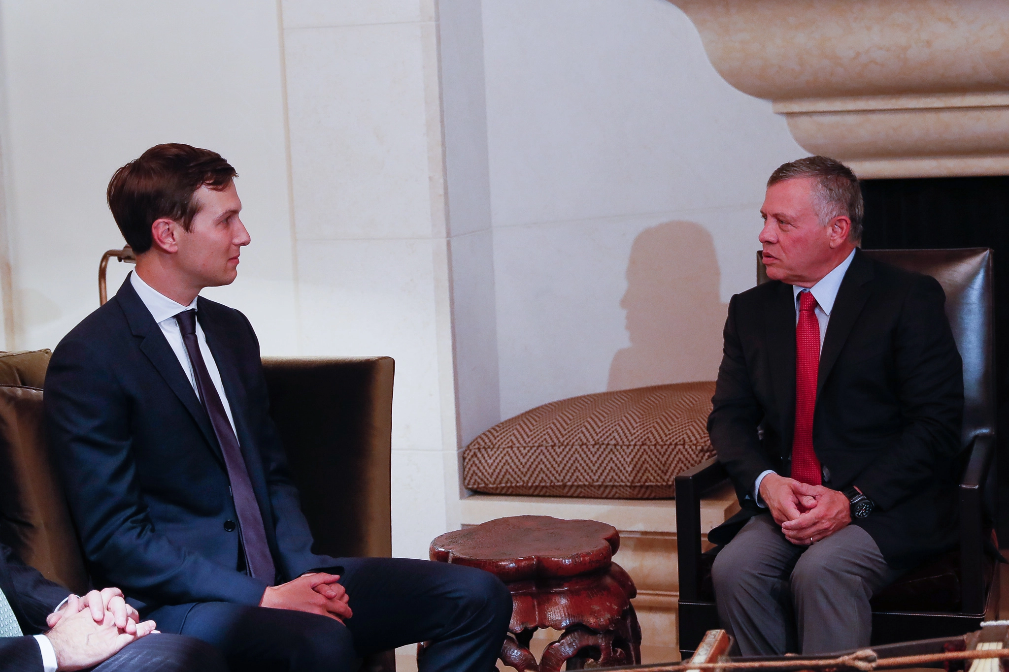 King receives Kushner, US administration officials