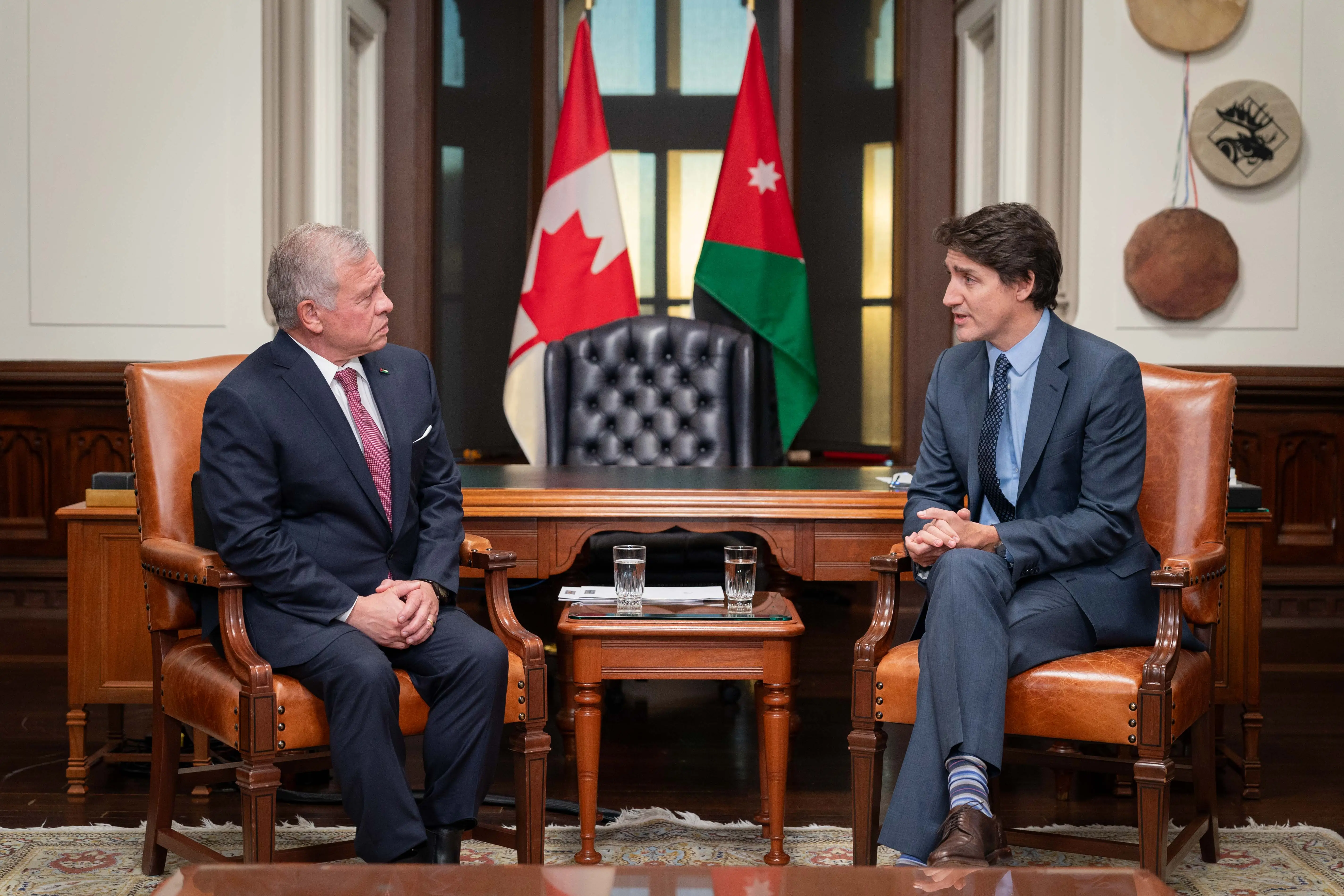 King meets Canada PM, stresses need to work towards Gaza ceasefire