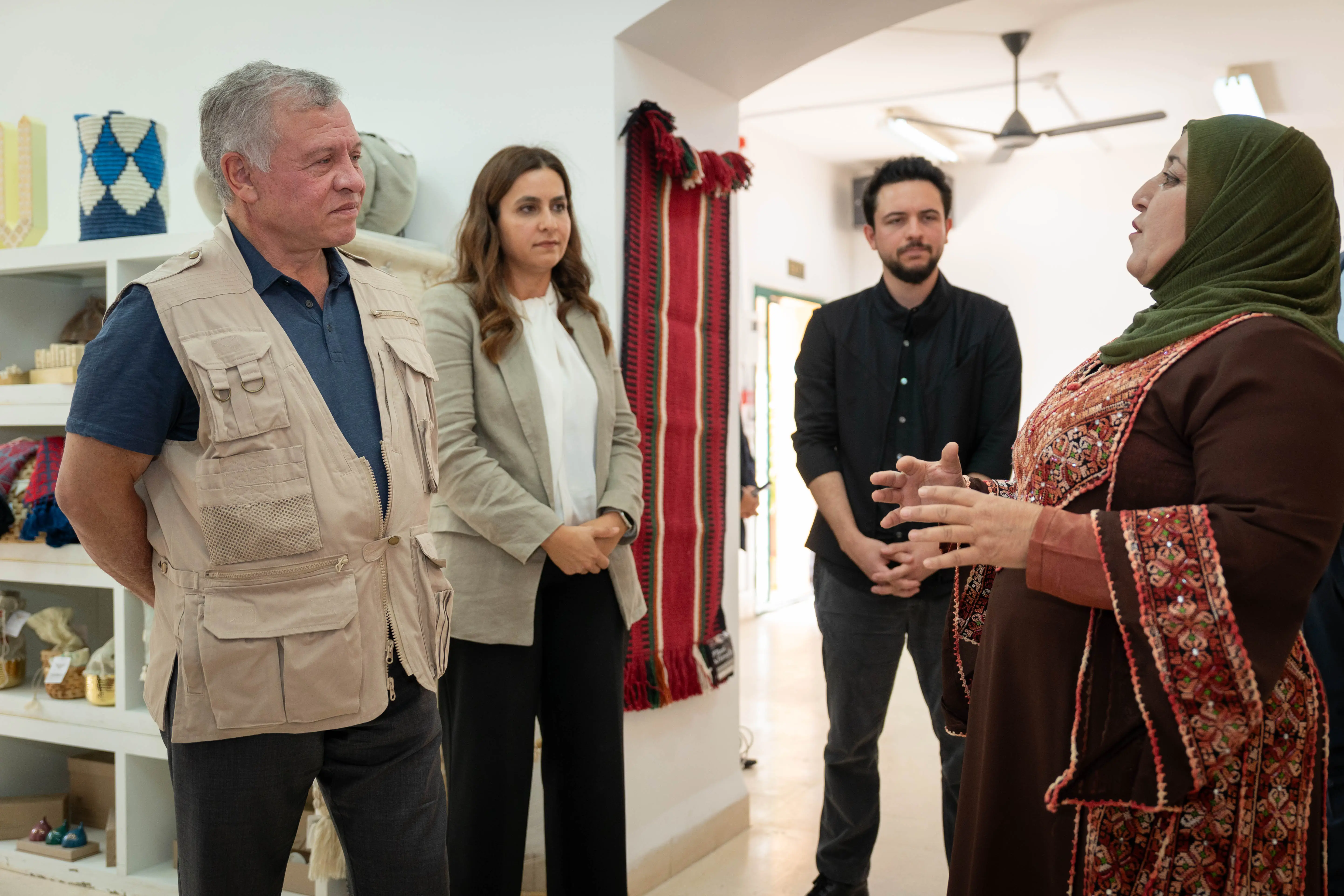 King visits Fortress of Machaerus, Bani Hamida Women Weaving Project
