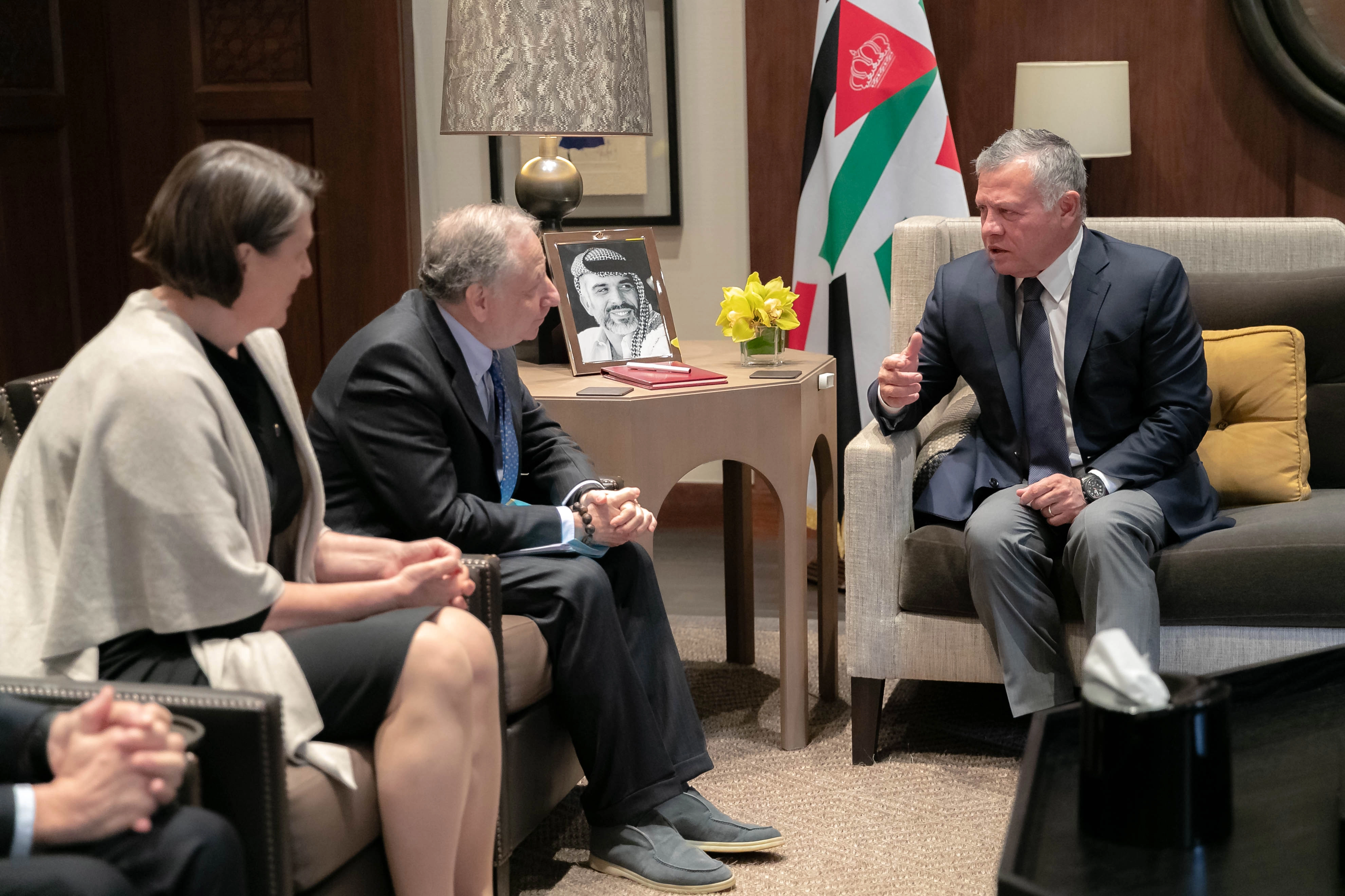 King receives UN special envoy for road safety, EU commissioner for transport