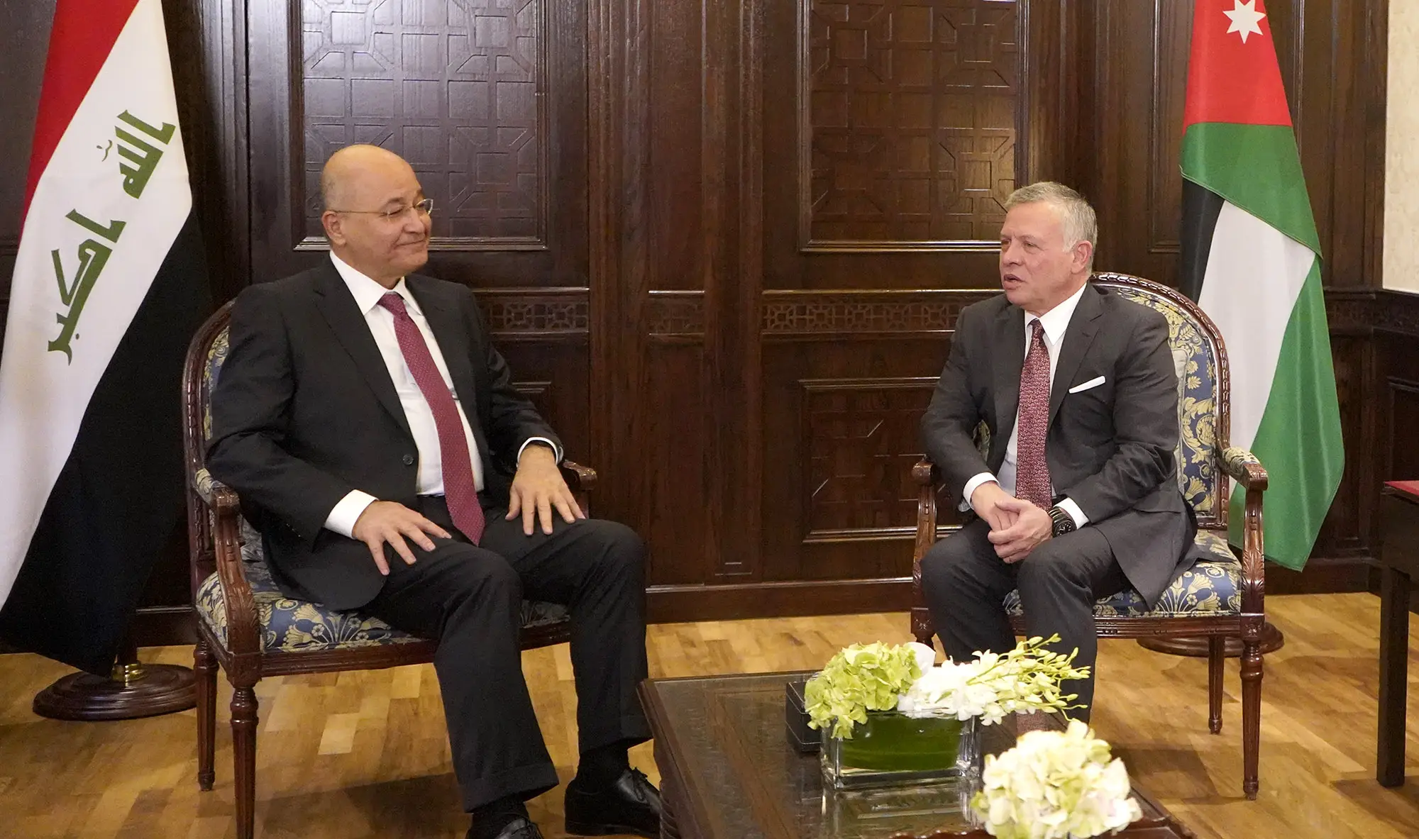 King, Iraqi president reaffirm commitment to developing Jordan-Iraq cooperation