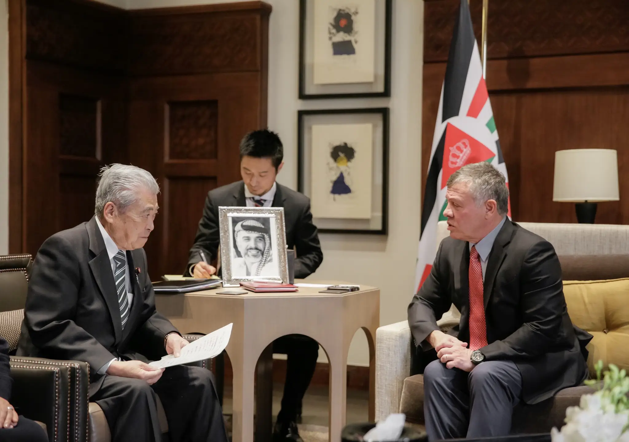 King receives speaker of Japan’s House of Councillors