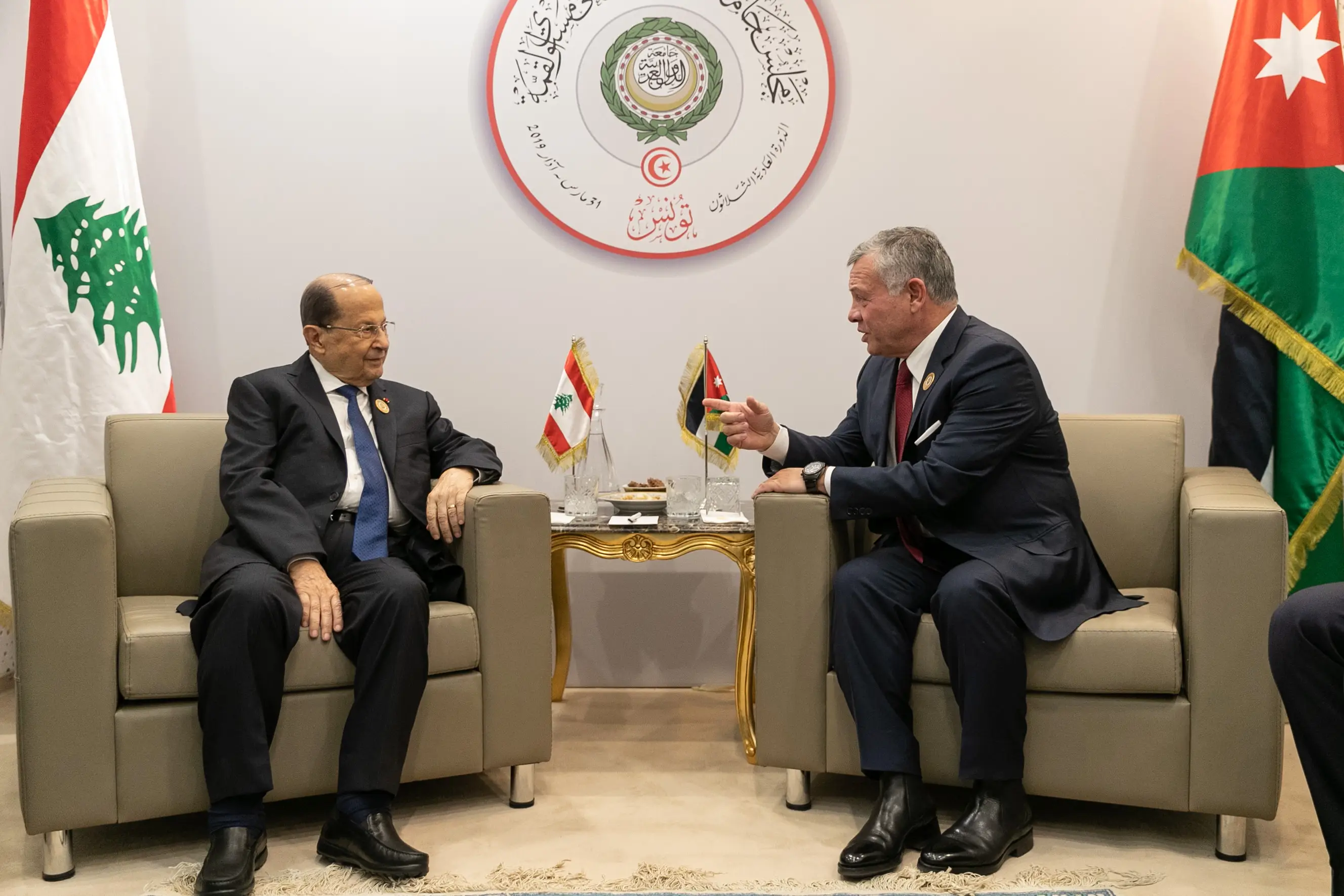 King, Lebanese president discuss ties, regional developments