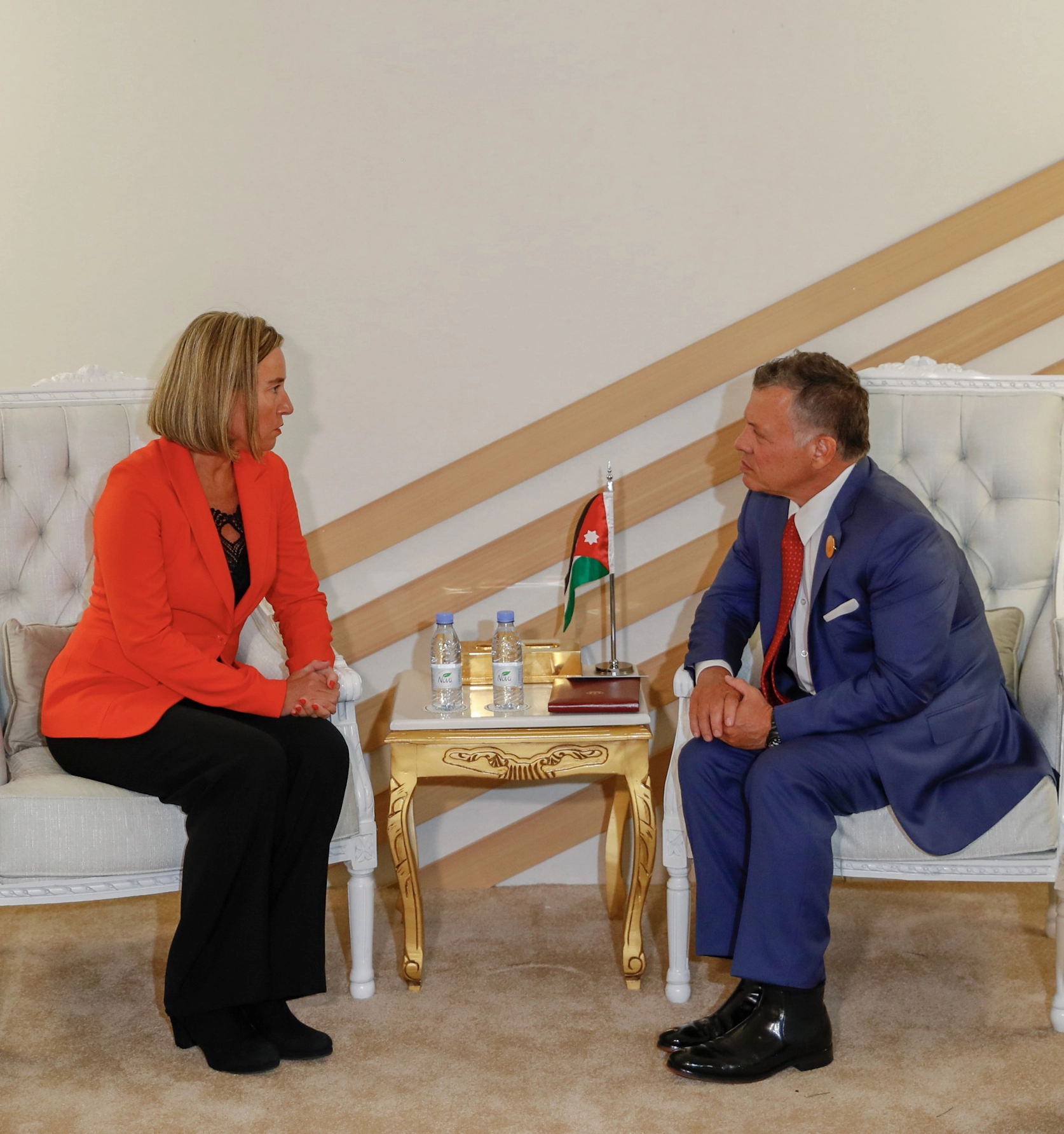 King meets EU high representative for foreign affairs