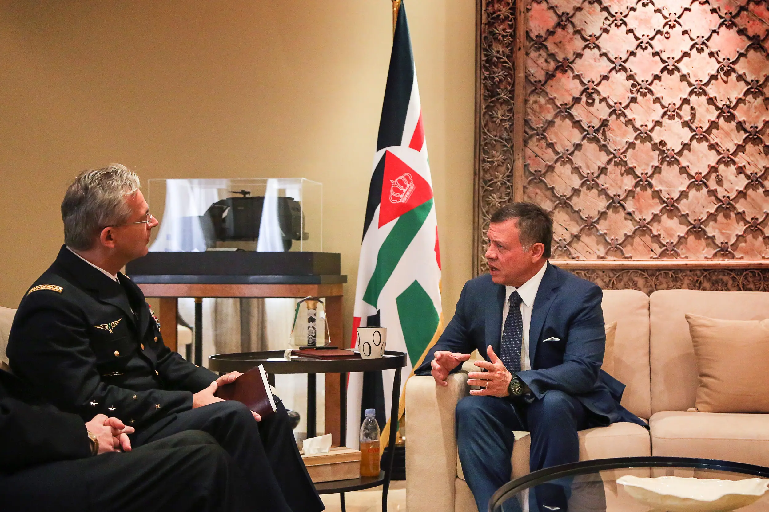 King receives NATO secretary general